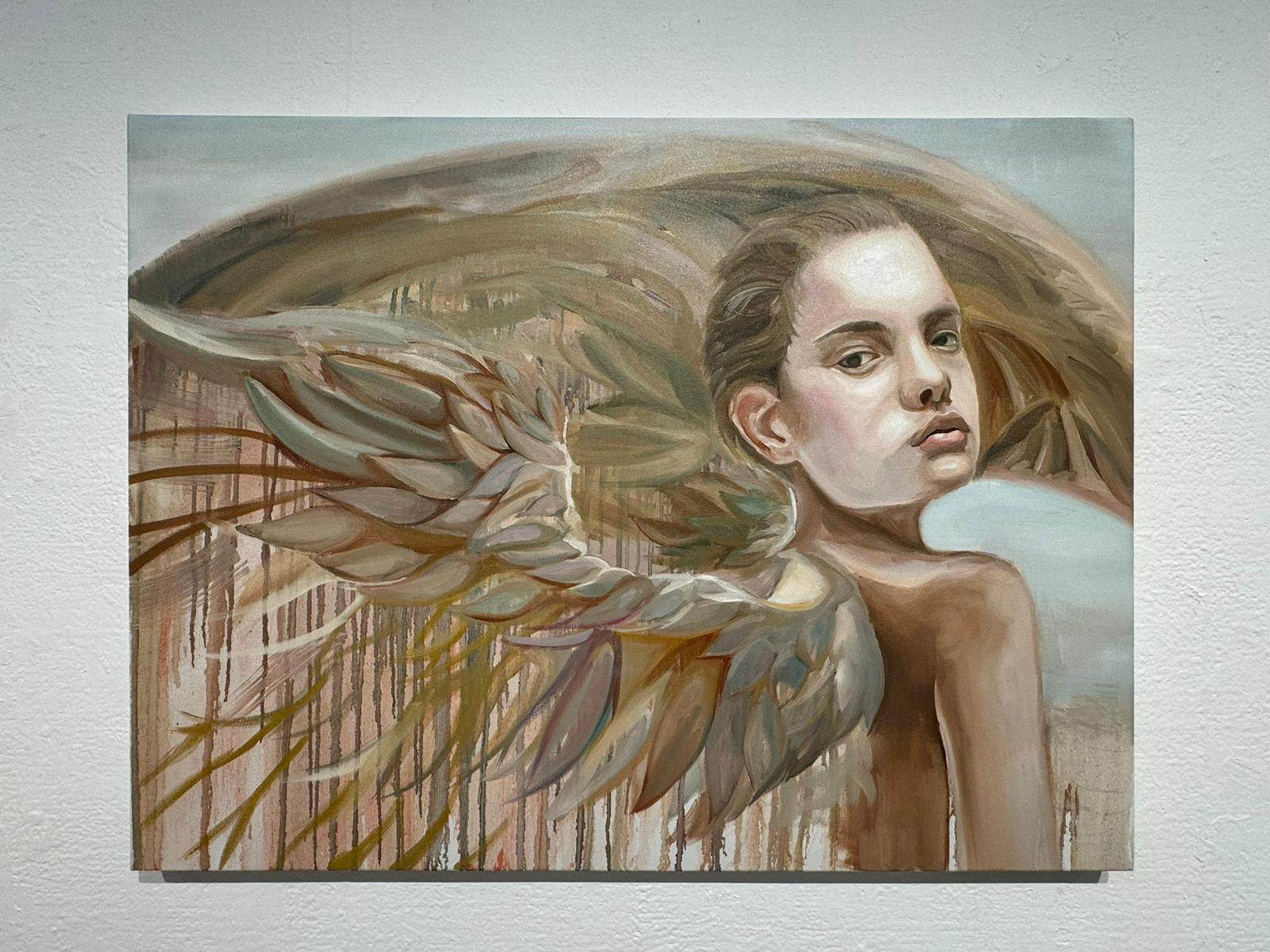 Claire Lee’s painting “Naked Heart” depicts Russian model and NGO founder Natalia Vodianova. Photo: Handout
