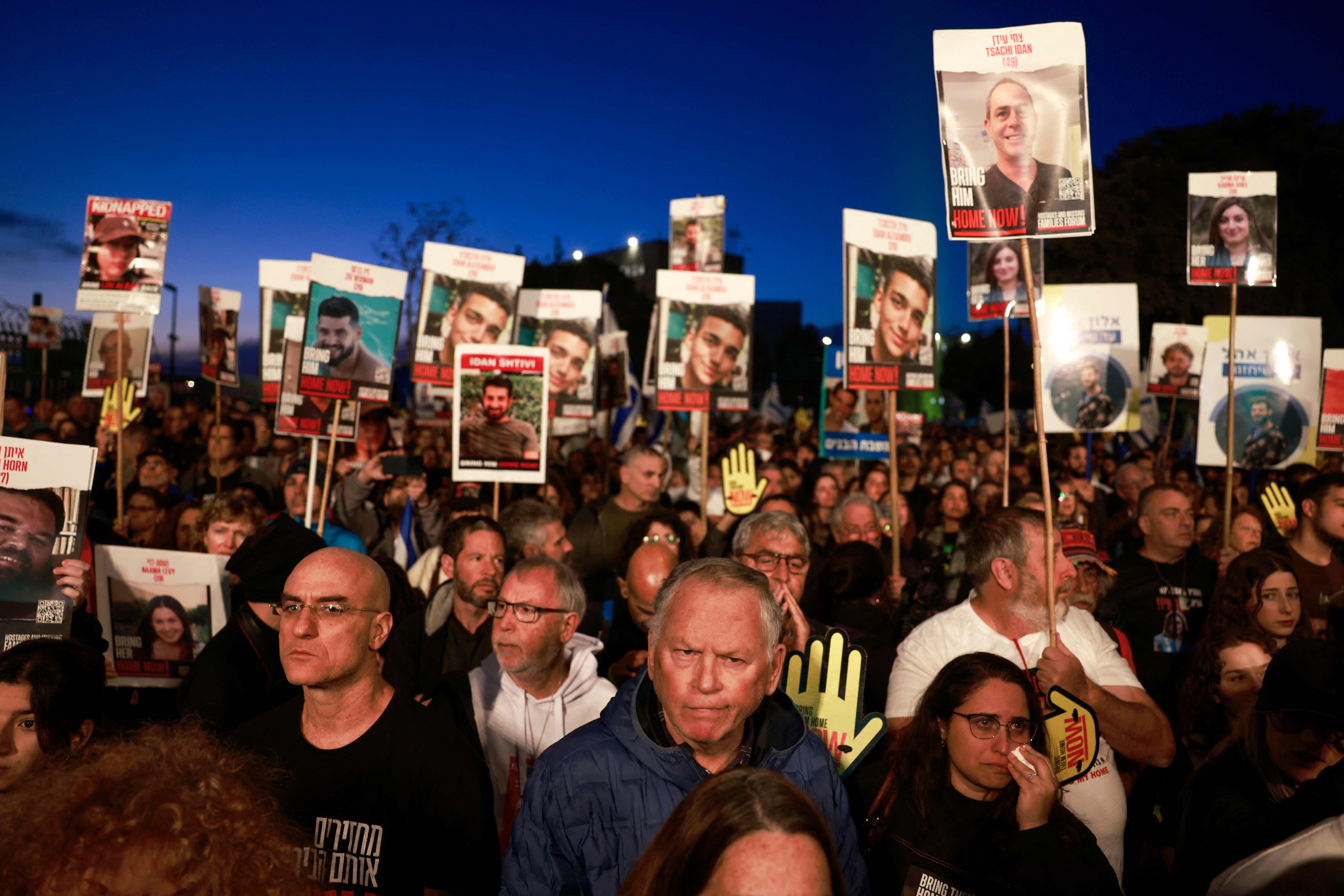 A demonstration in front of the Israeli parliament in Jerusalem on Sunday. Photo: AFP