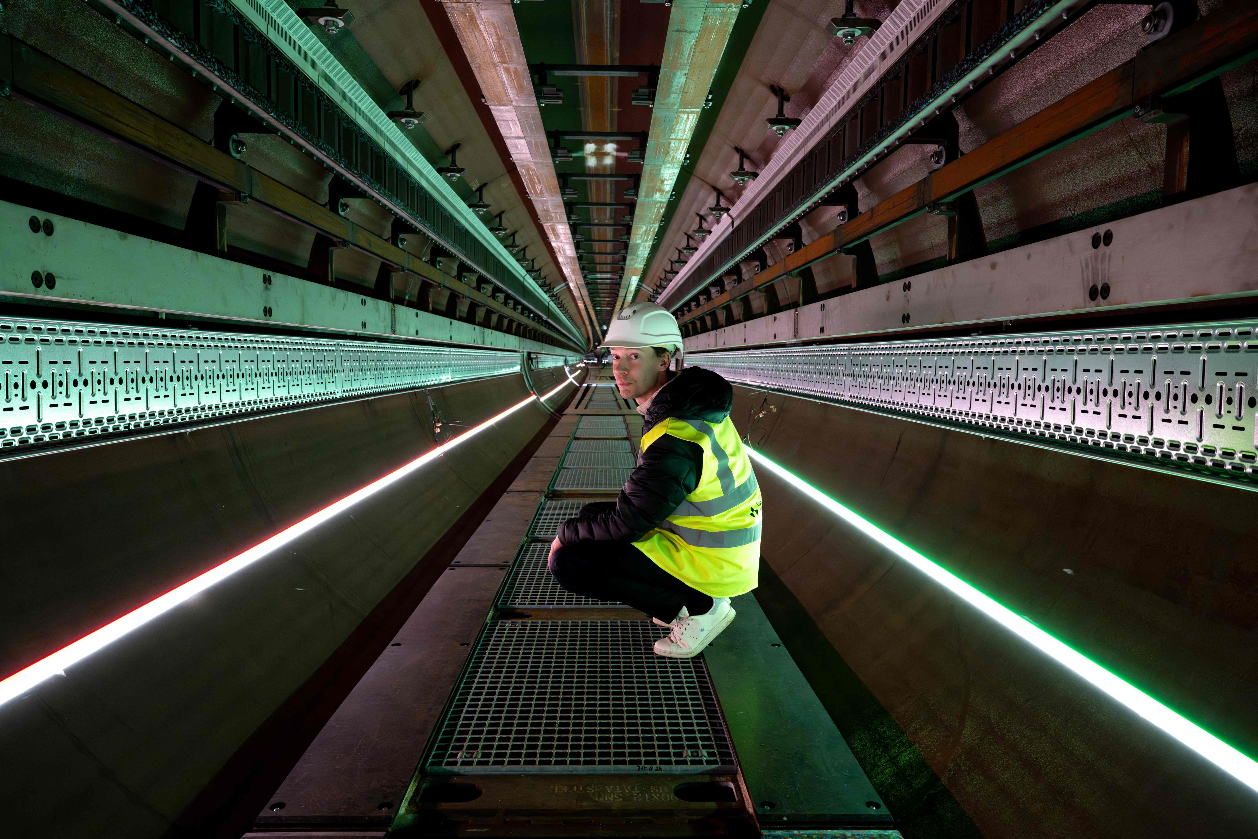 Europe’s longest tunnel for testing hyperloop technology opened last month in the Netherlands, with operators hoping passengers could one day be whisked from Amsterdam to Barcelona in a couple of hours. Photo: AFP