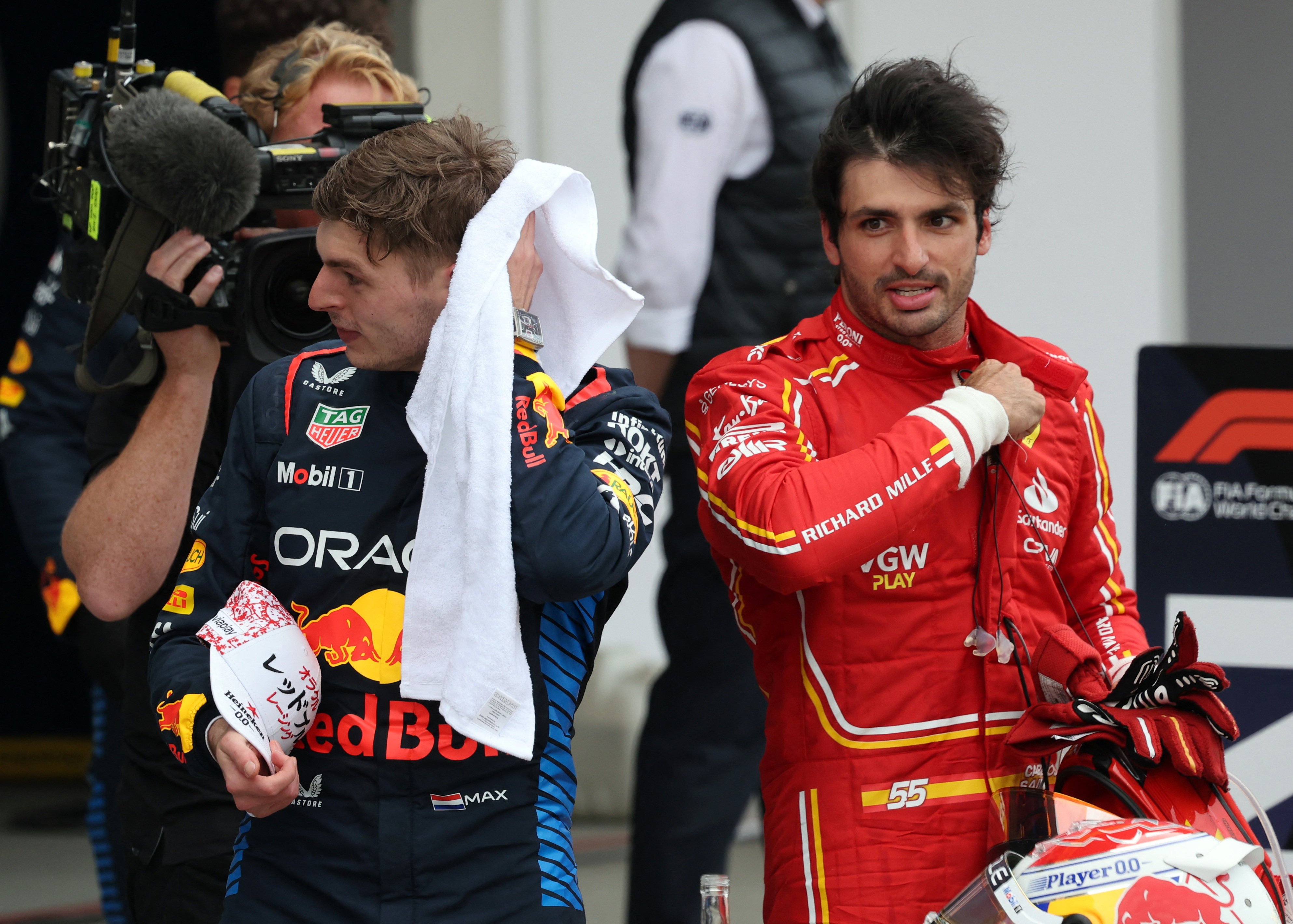 Red Bull’s Max Verstappen and Ferrari’s Carlos Sainz say the sprint race is more for the fans’ benefit than for the drivers’. Photo: Reuters