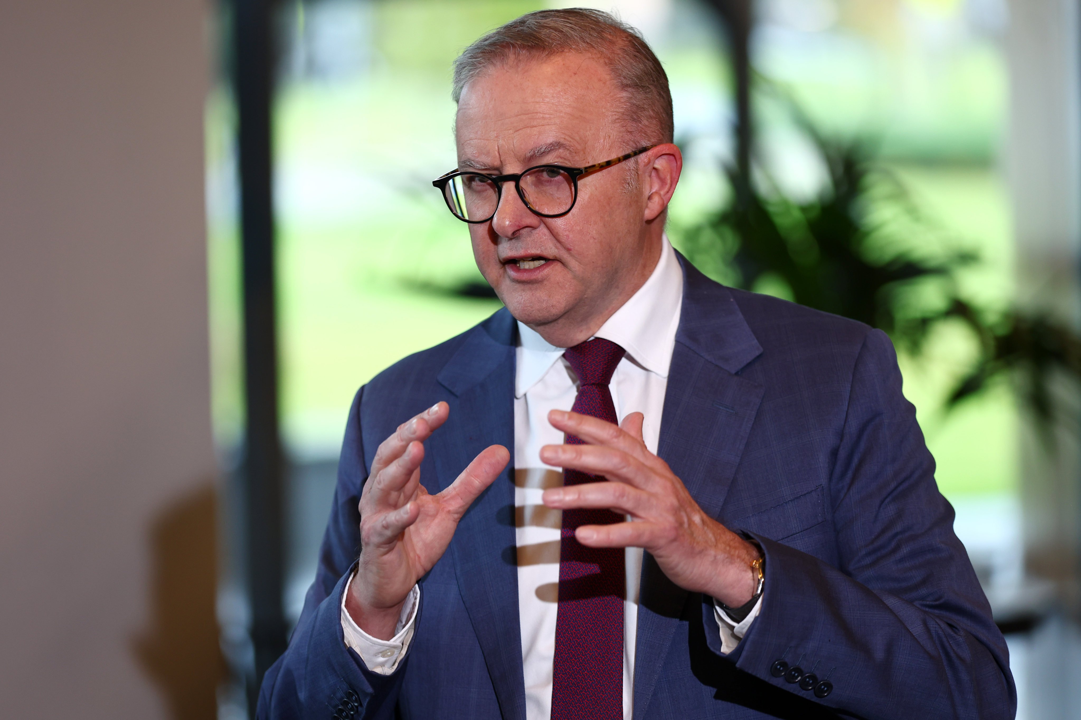 Australian Prime Minister Anthony Albanese said on Tuesday there are “no plans” to expand Aukus beyond its three founding members. Photo: AAP/dpa