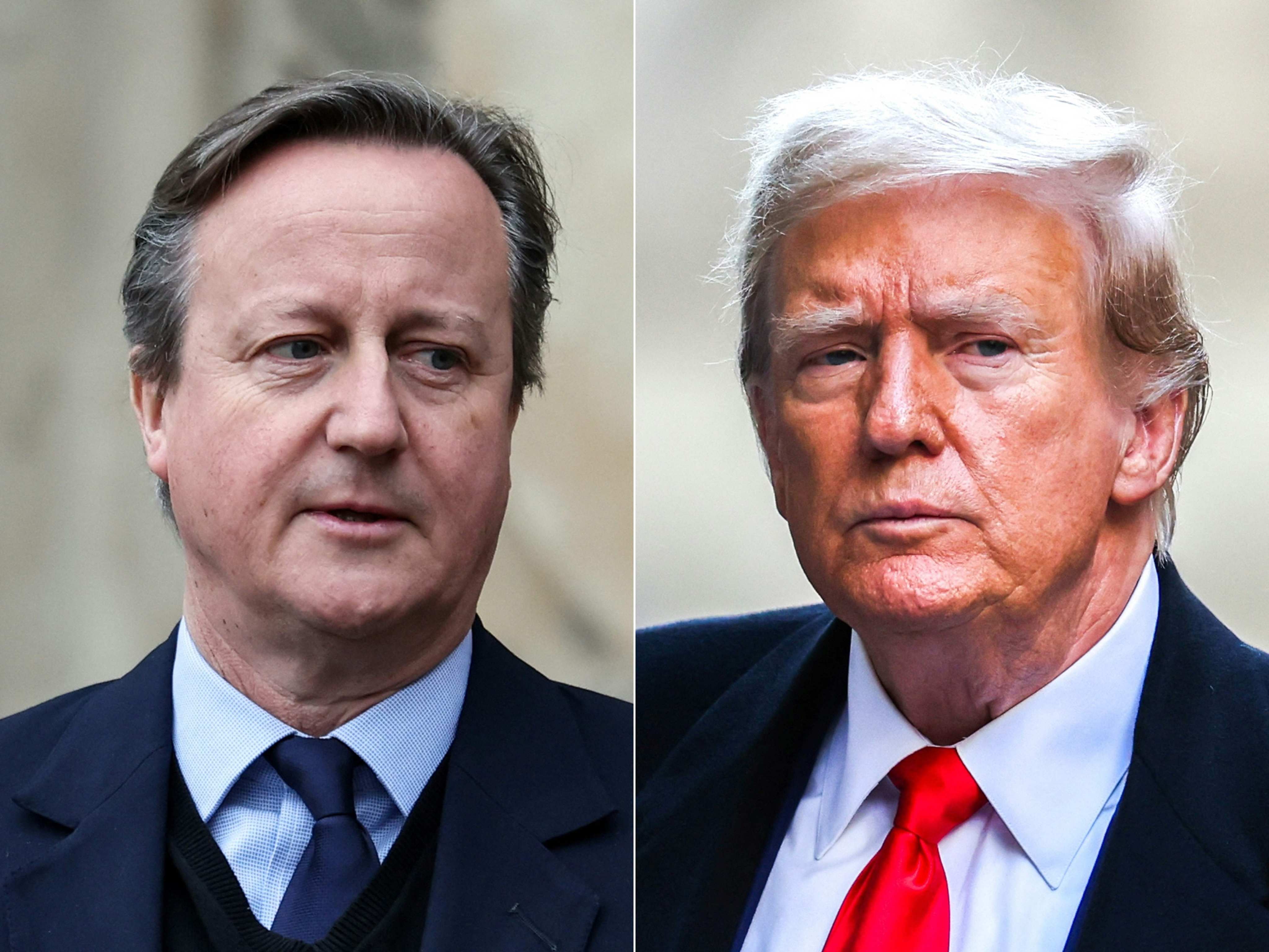 Britain’s Foreign Secretary David Cameron has met with former US president Donald Trump. Photo: AFP