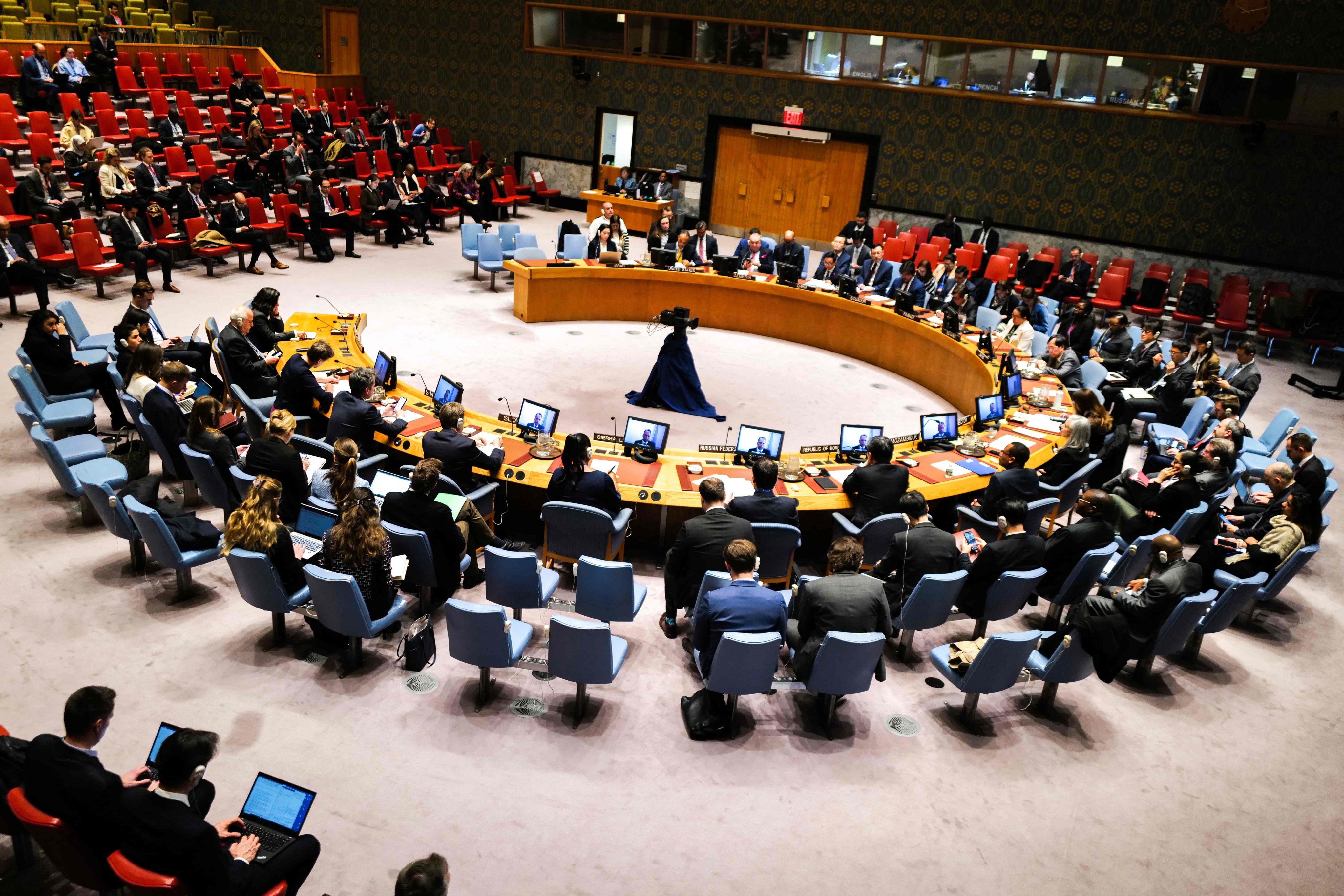 The UN Security Council holding a meeting at UN headquarters in New York. Photo: AFP