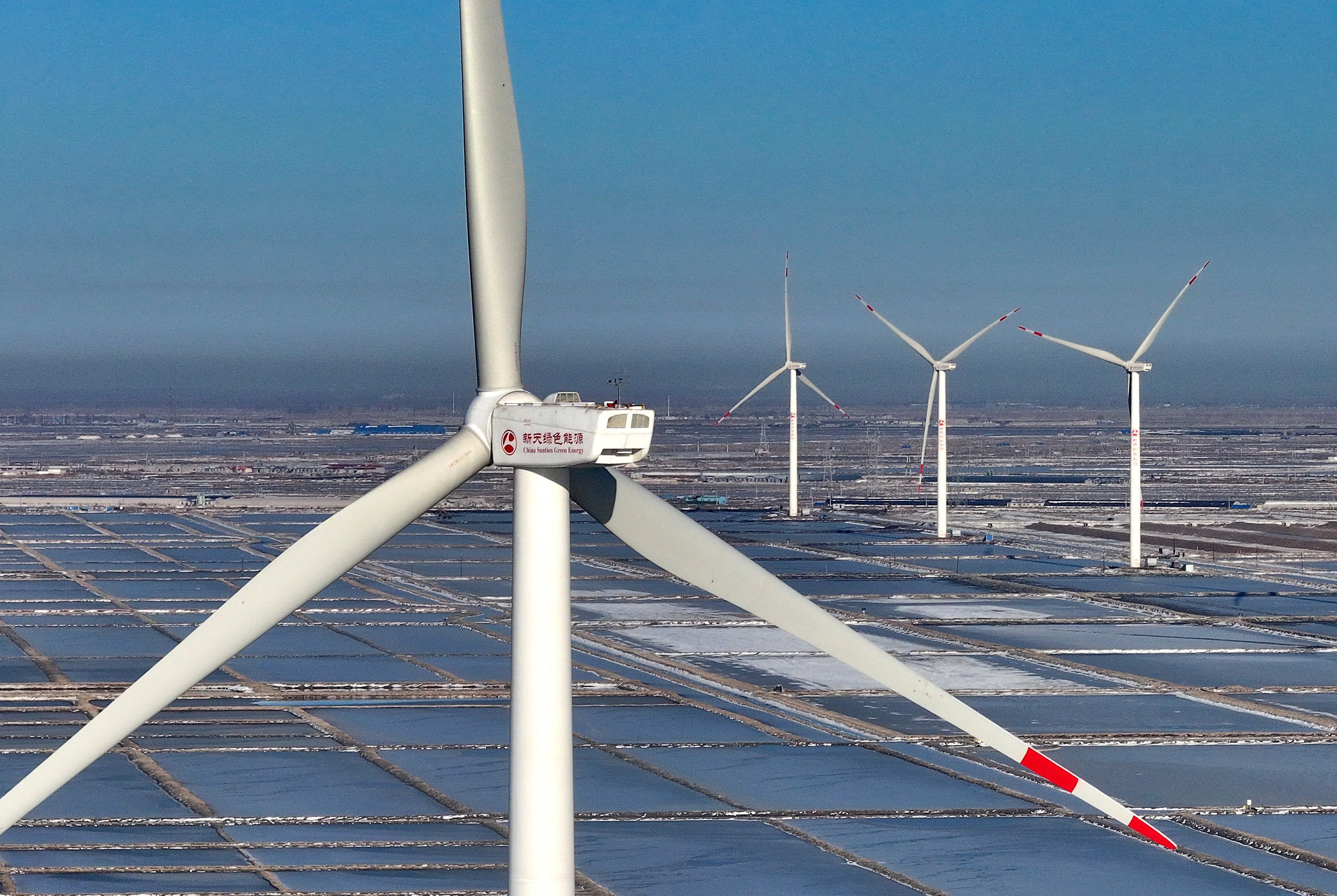 A wind farm in China’s northern Hebei province. Like solar panels, EVs and lithium-ion batteries, China saw robust growth in exports of wind turbines last year. Photo: Xinhua