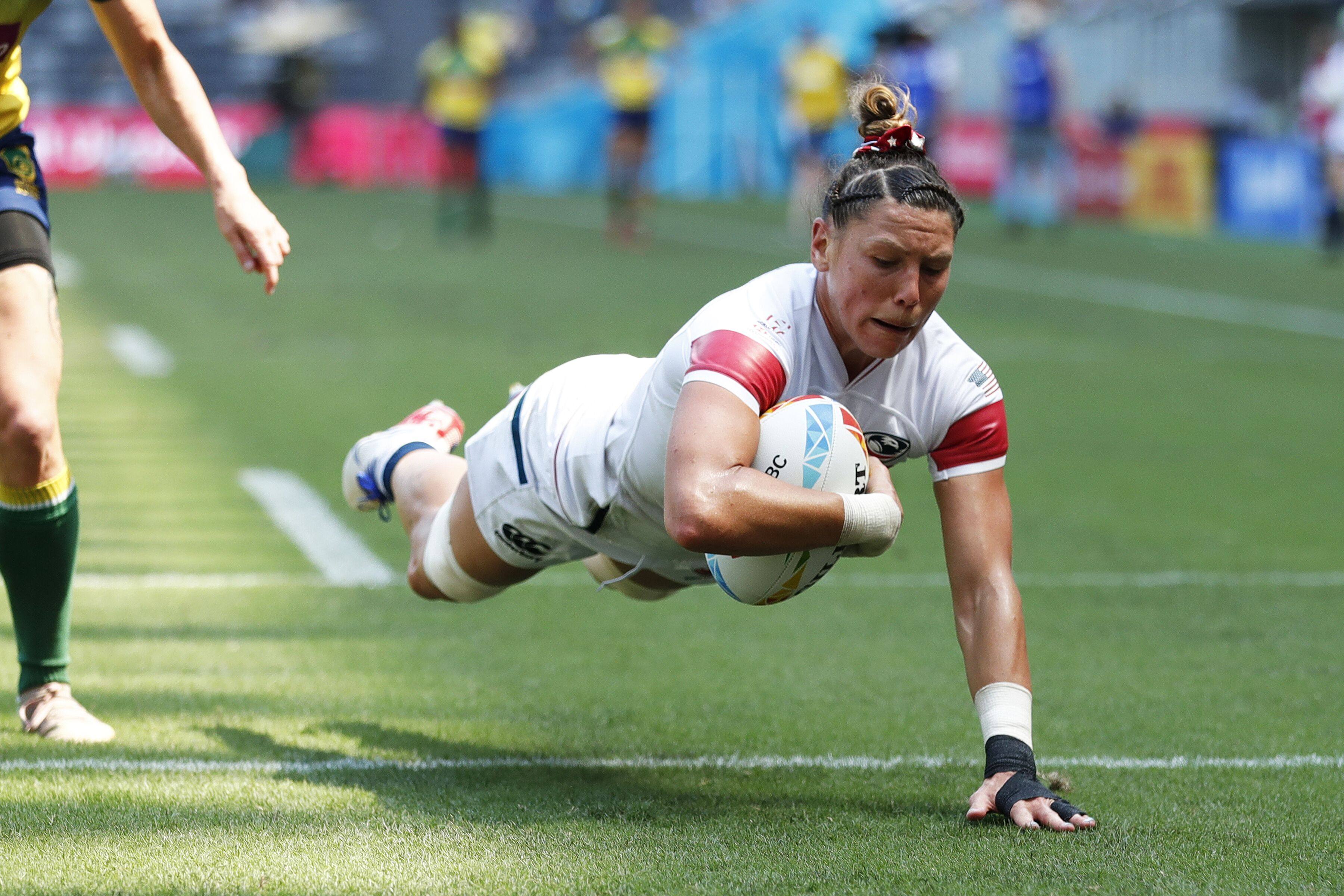 Abby Gustaitis was a prominent player for her country in both the sevens and 15s codes. Photo: USA Rugby