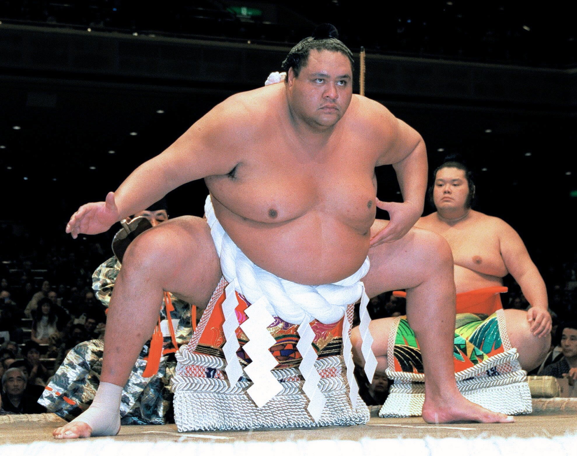 Akebono, the first non-Japanese yokozuna, has died at the age of 54. Photo:  EPA