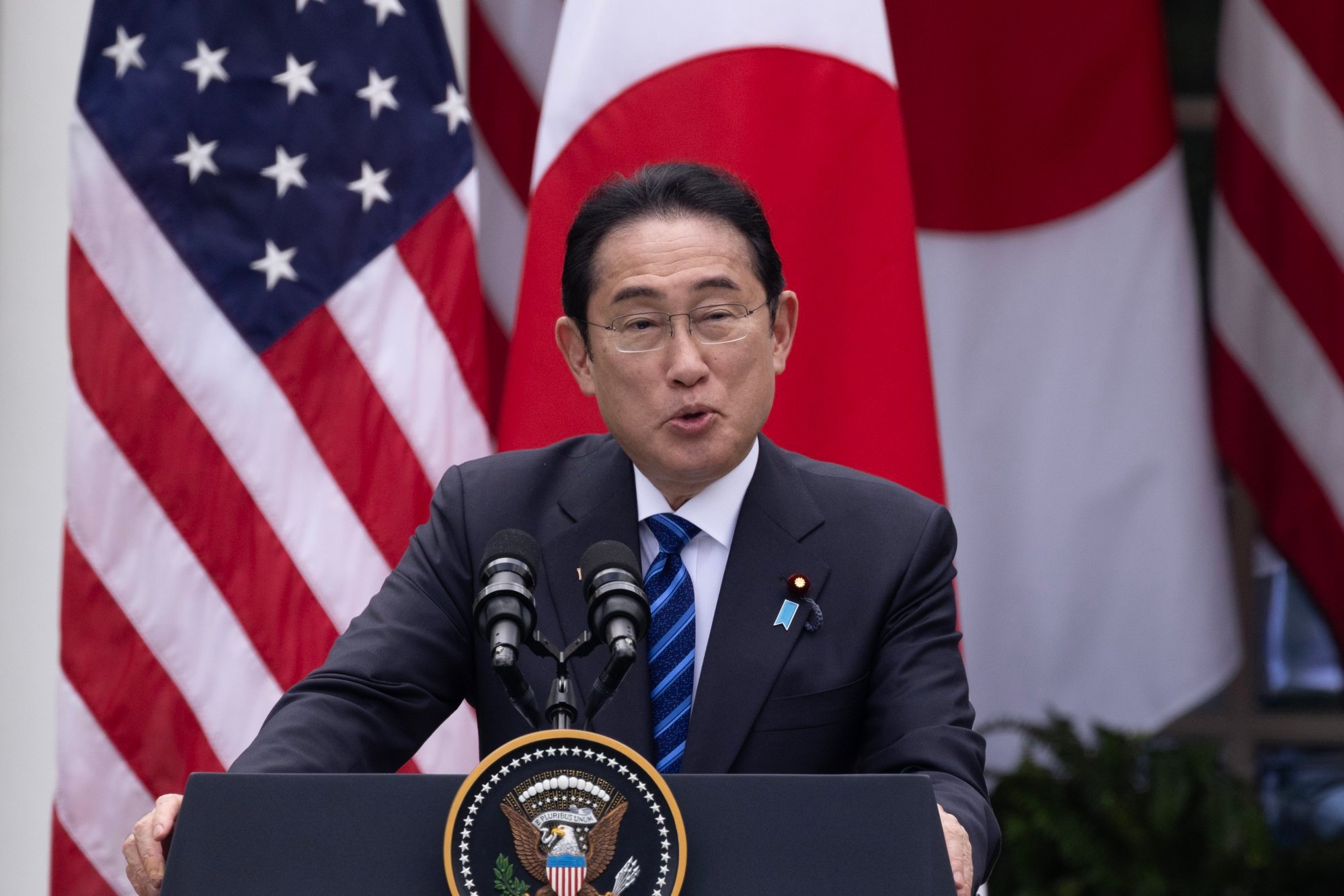 Fumio Kishida’s state visit to the White House is the first by a Japanese prime minister in nine years. Photo: EPA-EFE