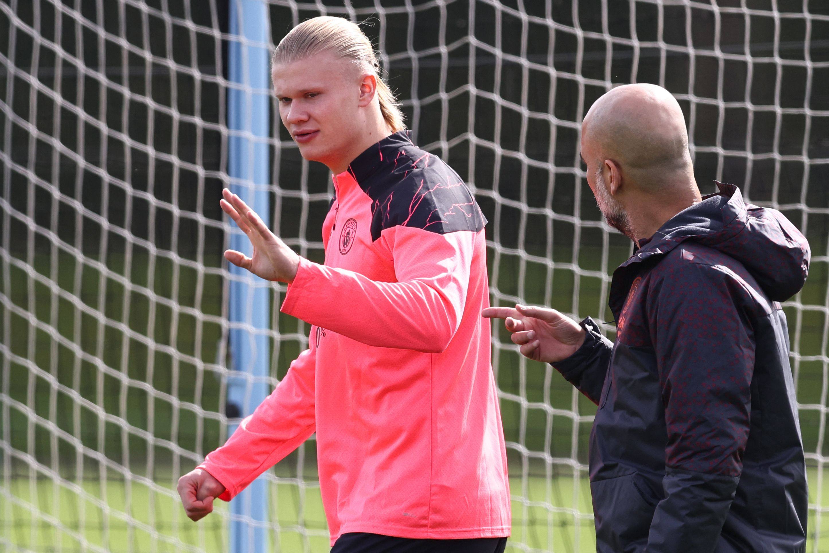 Many FPL managers are relying on Pep Guardiola to field Erling Haaland in the business end of the Premier League season. Photo: AFP