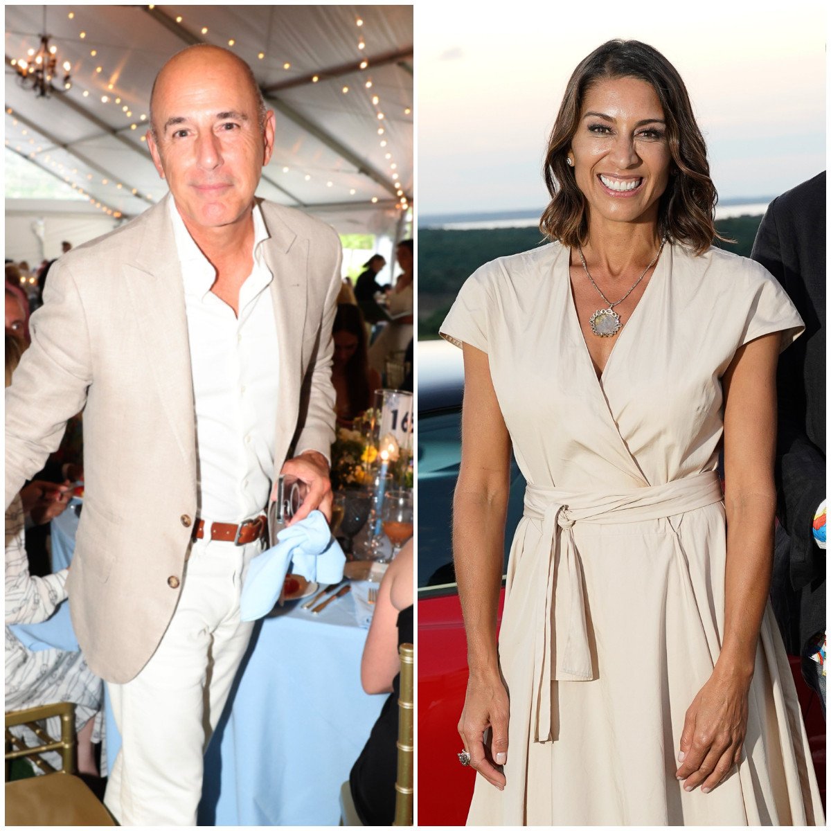 Matt Lauer may be persona non grata in celebrity circles, but his girlfriend Shamin Abas is sticking by his side. Photos: WireImage, Getty Images