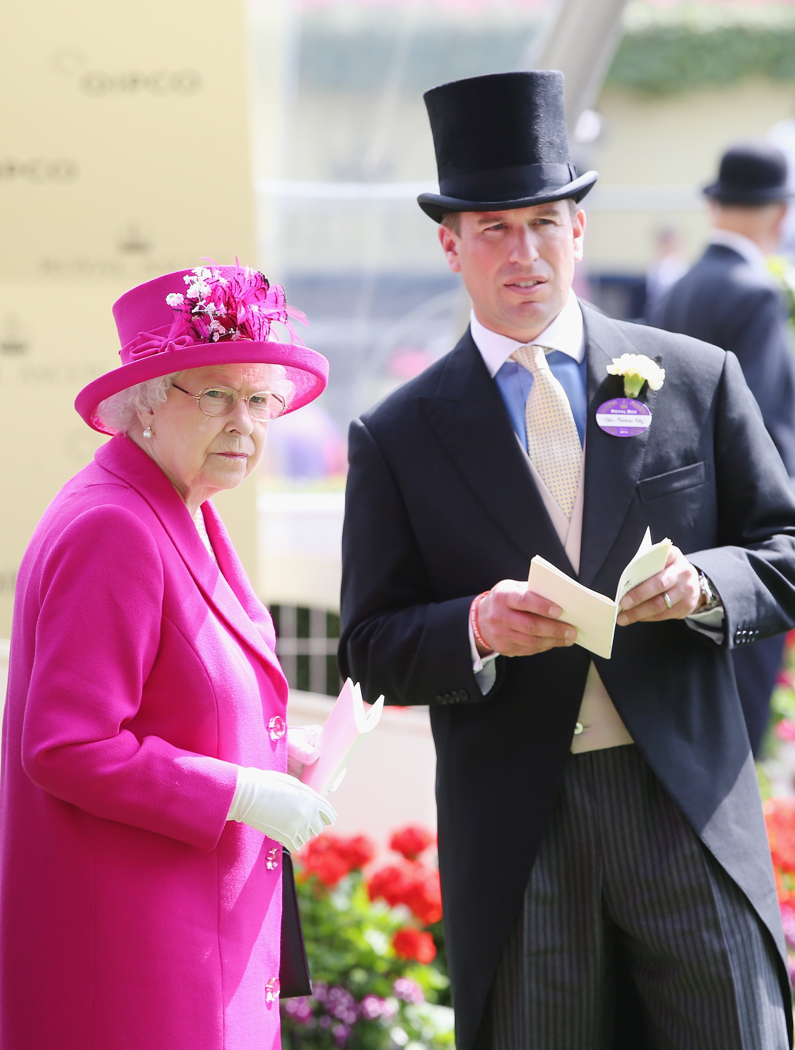 Queen Elizabeth and Peter Phillips attend day four of Royal Ascot 2014 at Ascot Racecourse in 2014 in Ascot, England. Photo: Getty Images for Ascot Racecourse