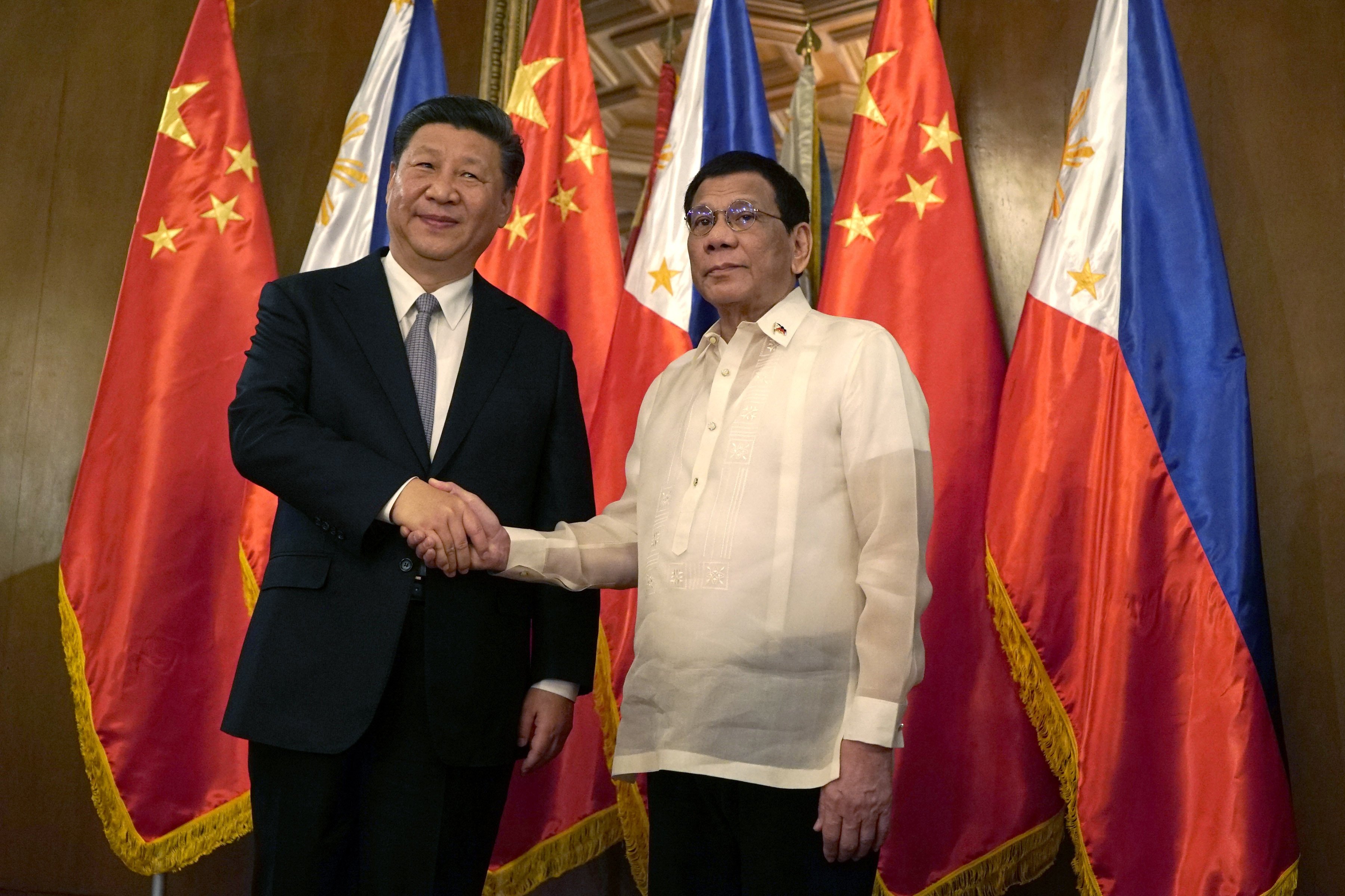 Philippine President Rodrigo Duterte and President Xi Jinping of China at the Malacañang Palace in Manila on November 20, 2018. Photo: Malacañang