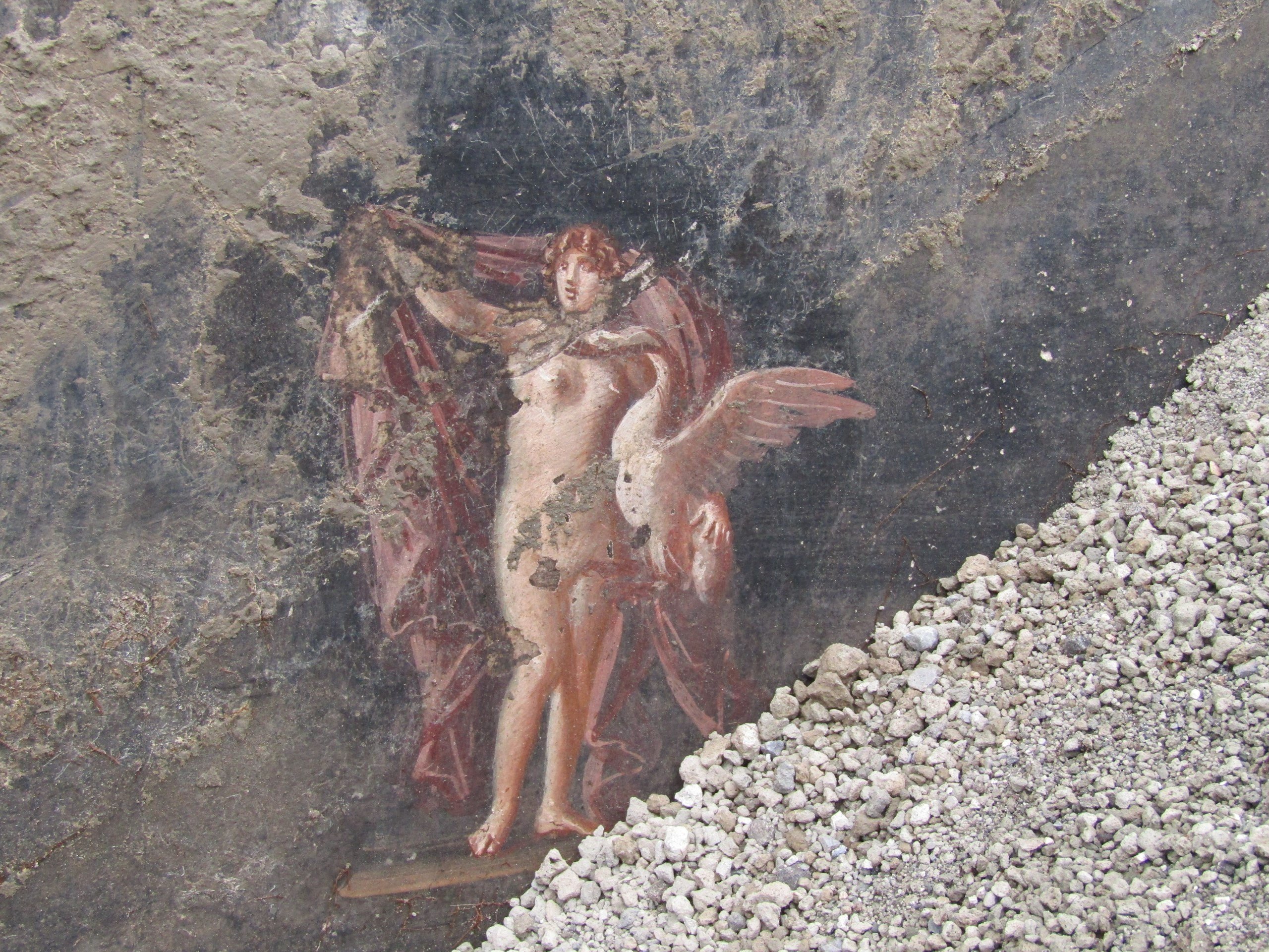 A fresco of a mythological character inspired by the Trojan War at the ancient archaeological site of Pompeii, Italy. Photo: Reuters
