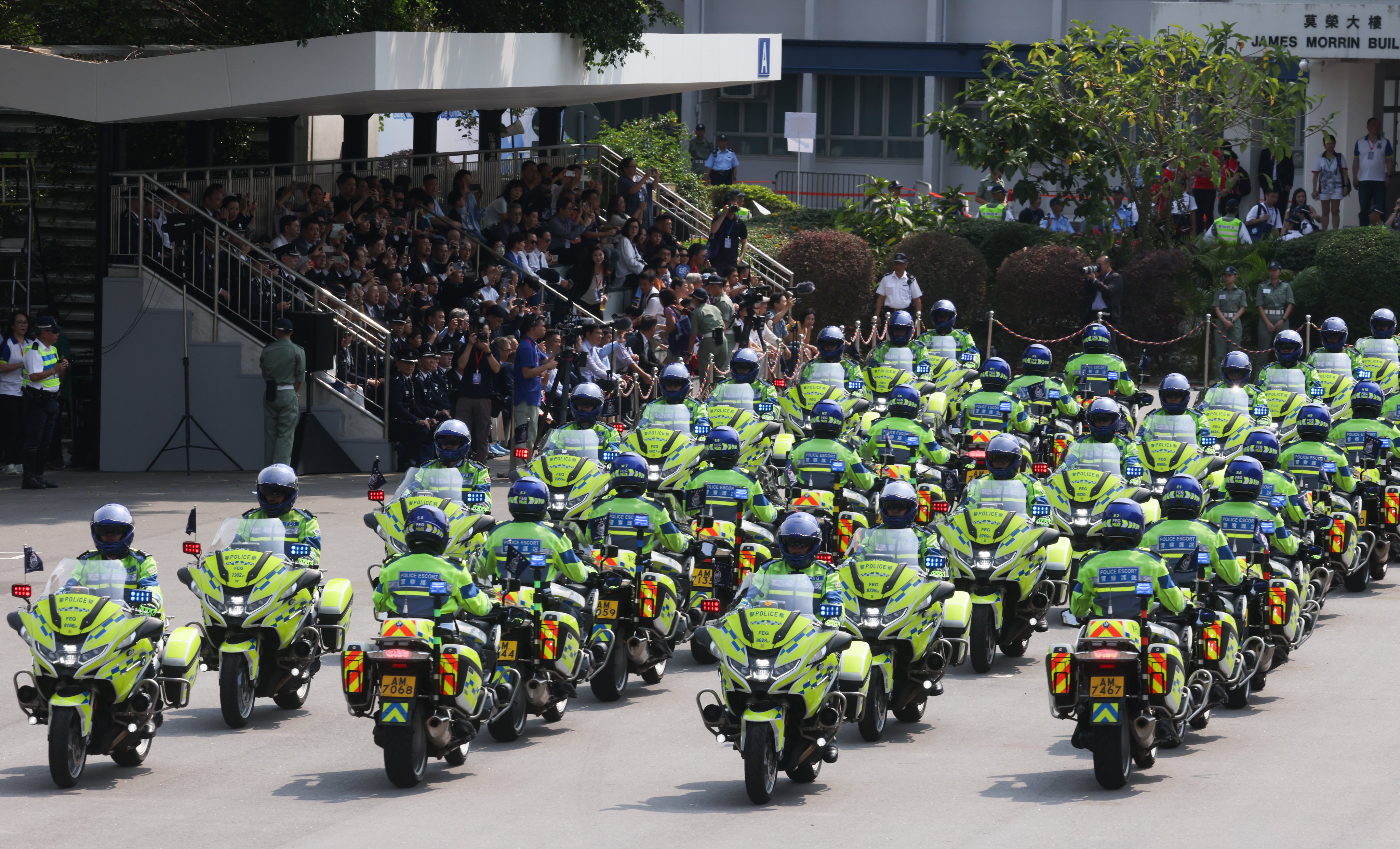 Officers take part in the Police College open day on Saturday. Photo: Yik Yeung-man