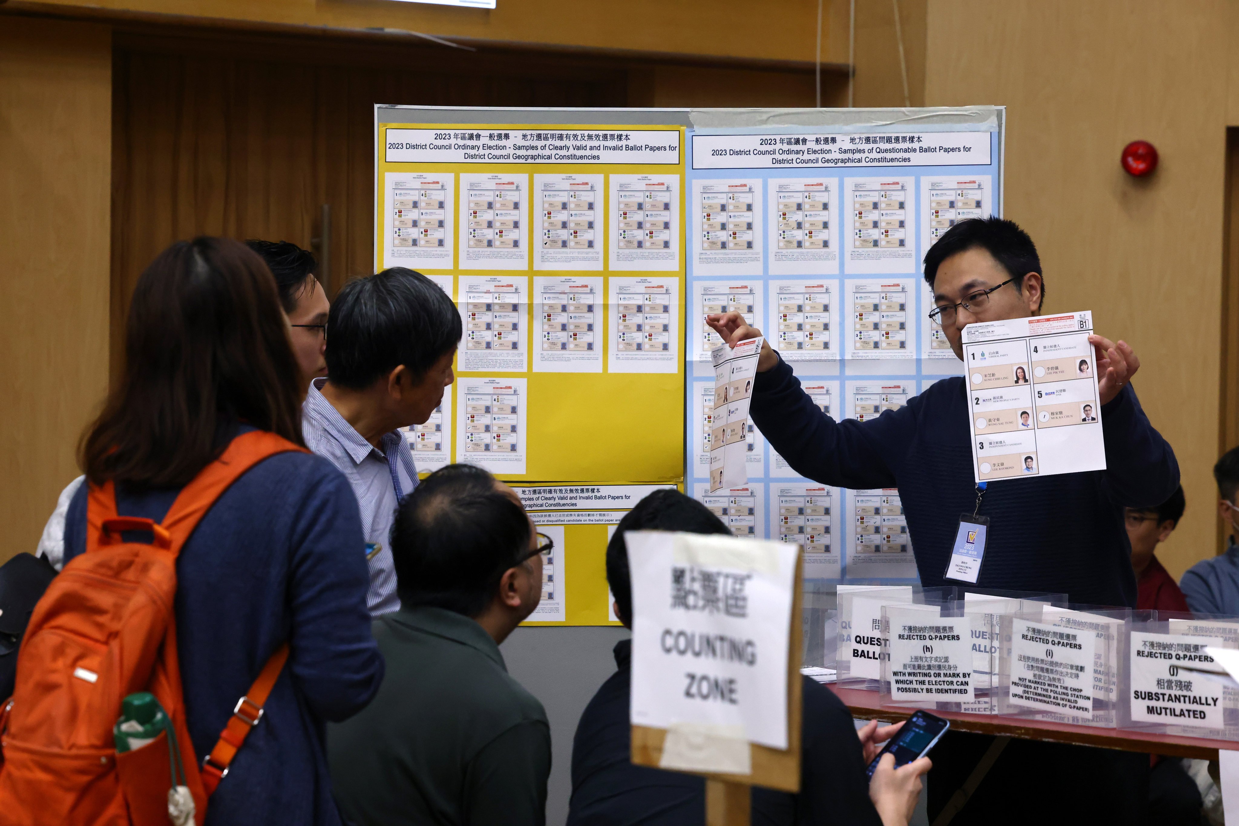 Votes are counted for the district council election last year. Photo: Dickson Lee