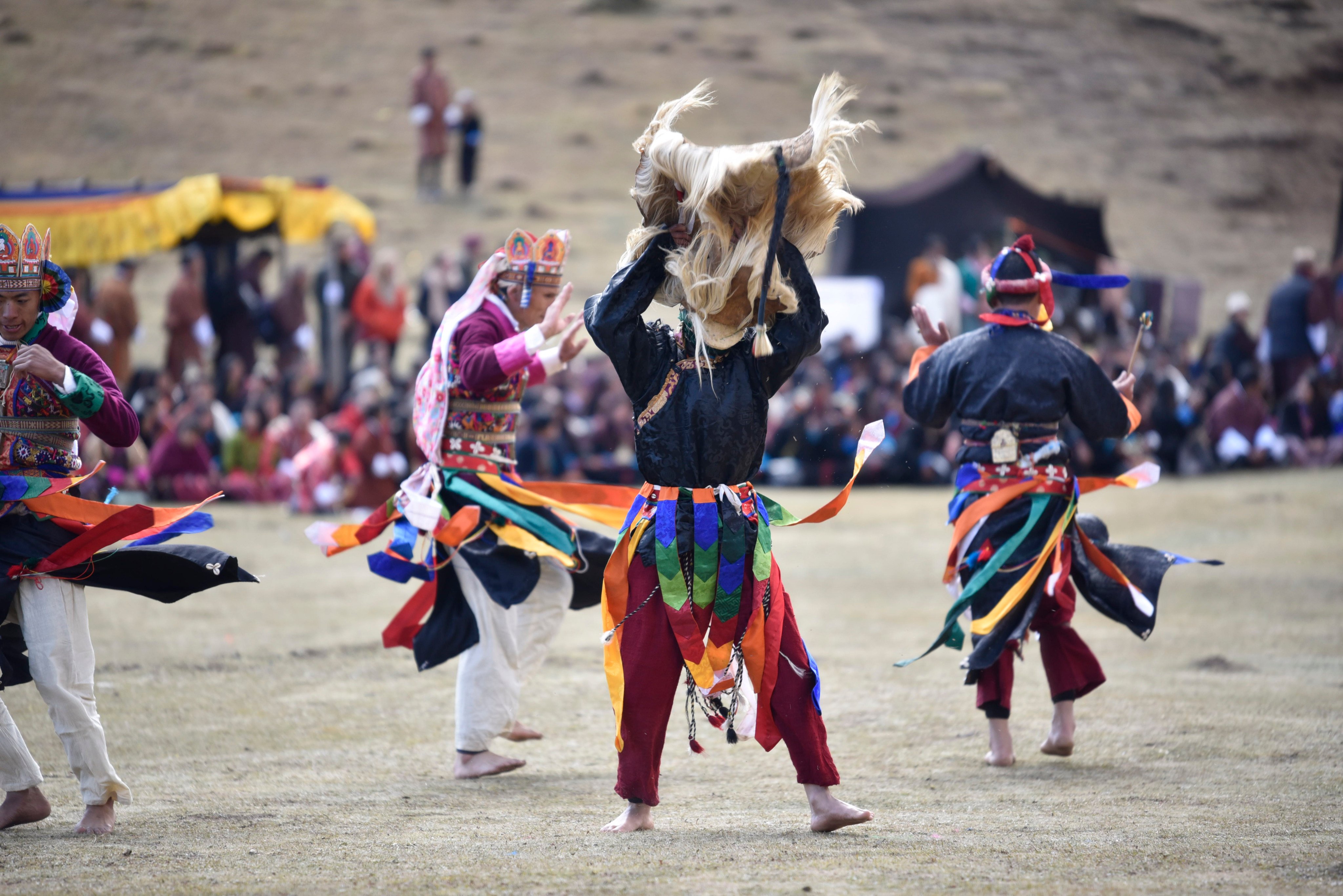 The yak dance is colourful and energetic. Photo: Bassem Nimah