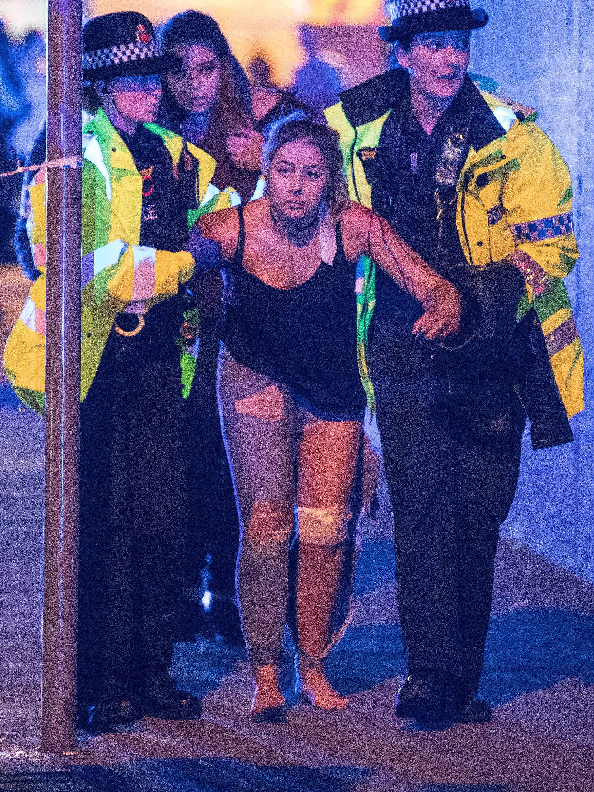 Police help an injured concert-goer in 2017. File photo: TNS