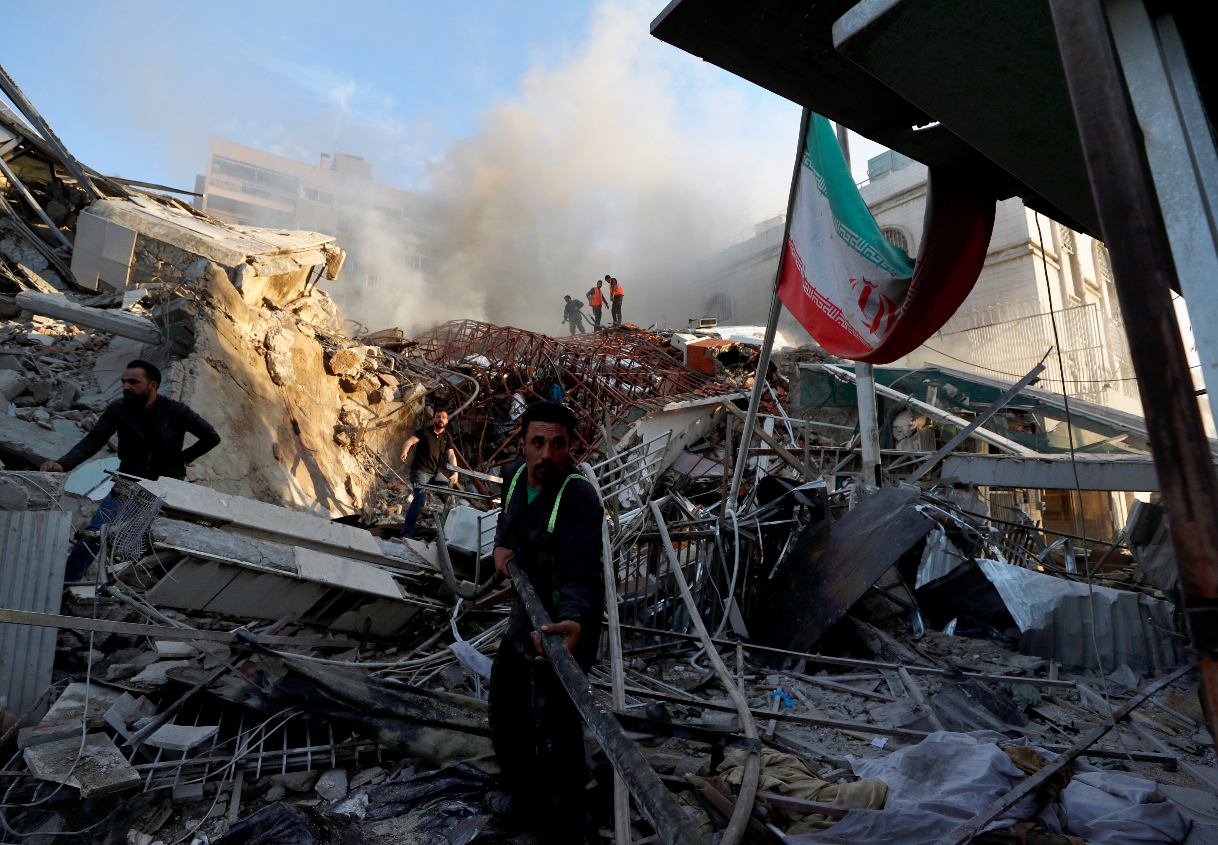 On April 1, an air strike demolished Iran’s consulate in Damascus. Both countries accused Israel of carrying out the attack. Photo: AP