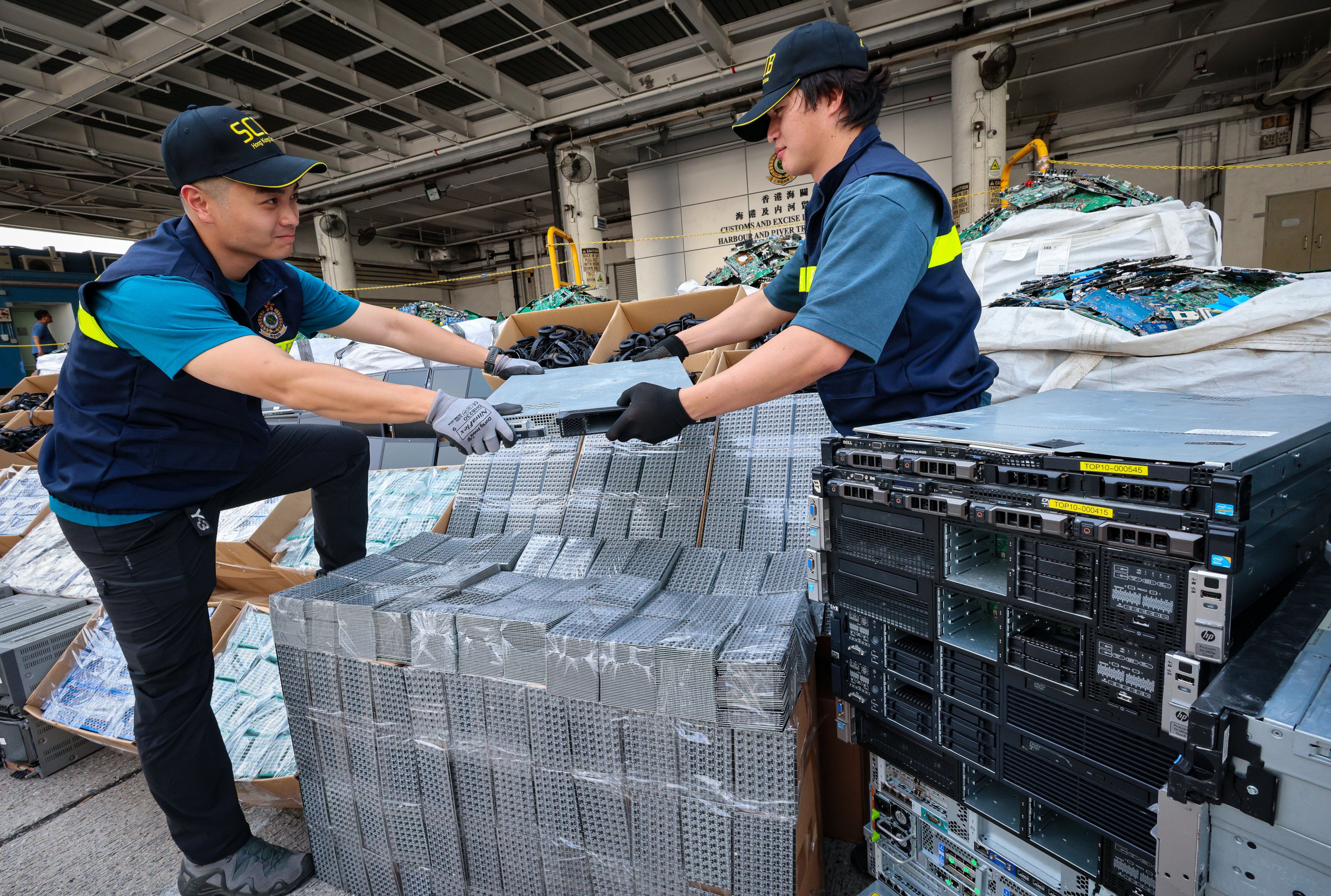 The haul includes 3 million electronic chips that account for more than 90 per cent of its total estimated worth, according to a source. Photo: Dickson Lee