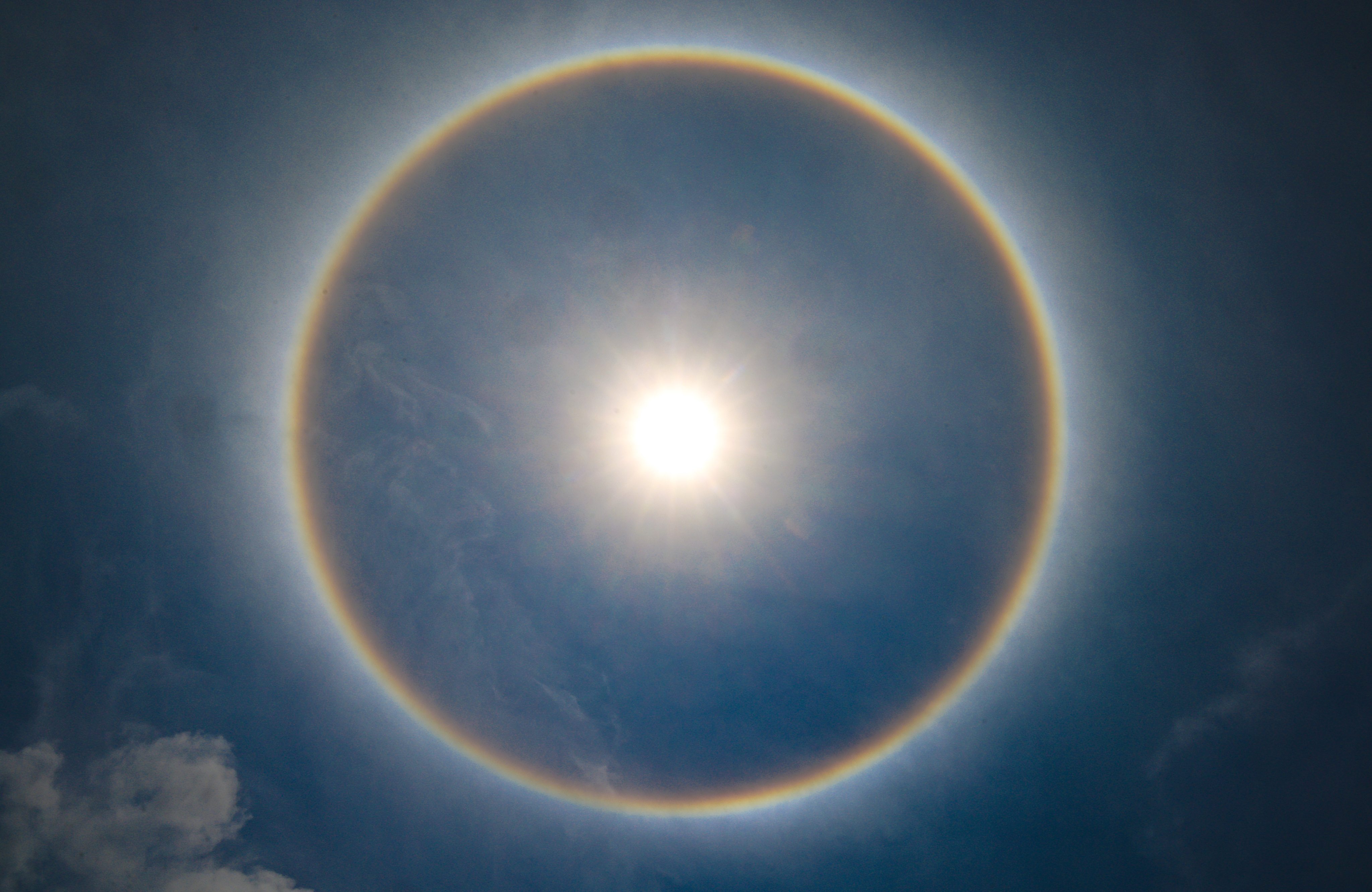 A solar halo could be seen over Tsim Sha Tsui on Tuesday afternoon. Photo: Jelly Tse