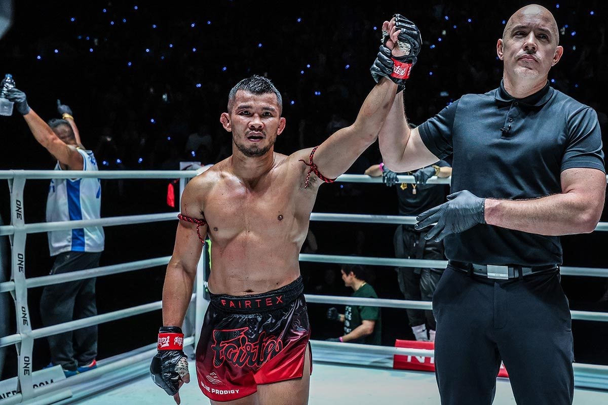 Beating a much younger opponent at 37 years old, Nong-O Gaiyanghadao is proving that age is just a number. Photo: ONE Championship