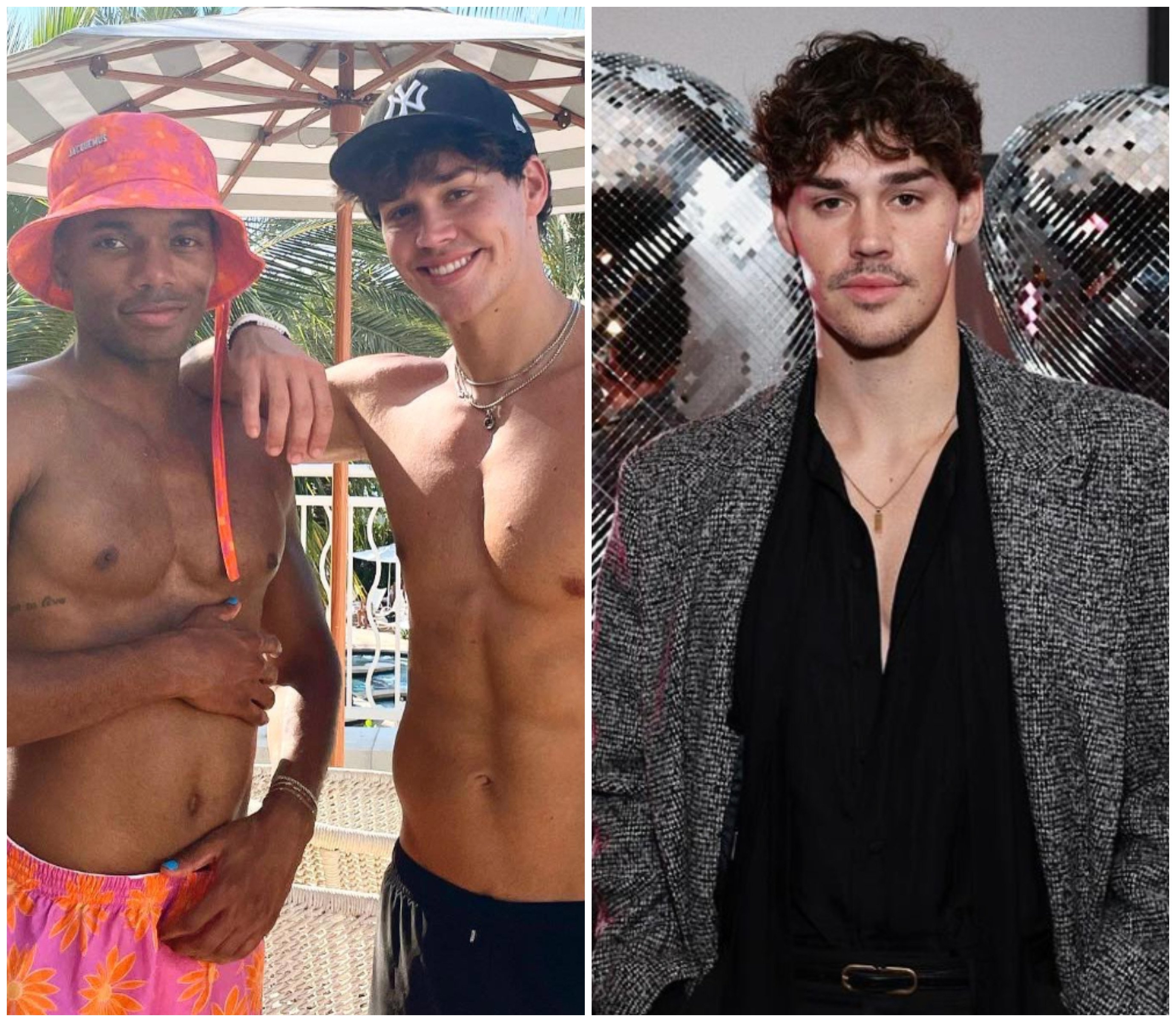 Famous TikTokker Noah Beck and his friend Carter Gregory have sparked romance rumours recently. Photos: @thacarterb, @noahbeck/Instagram