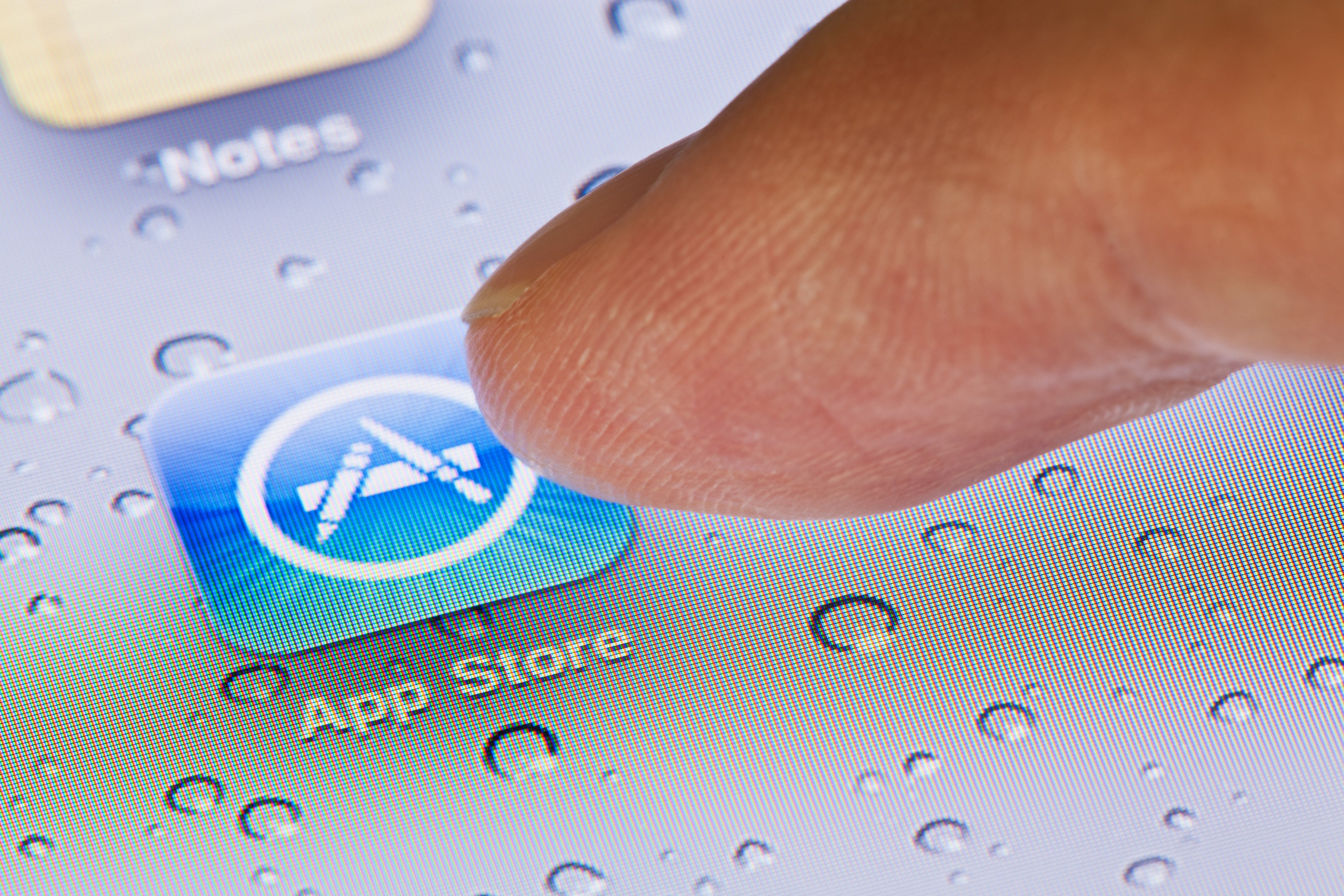 Apple’s App Store icon seen on an iPad screen. Photo: Shutterstock
