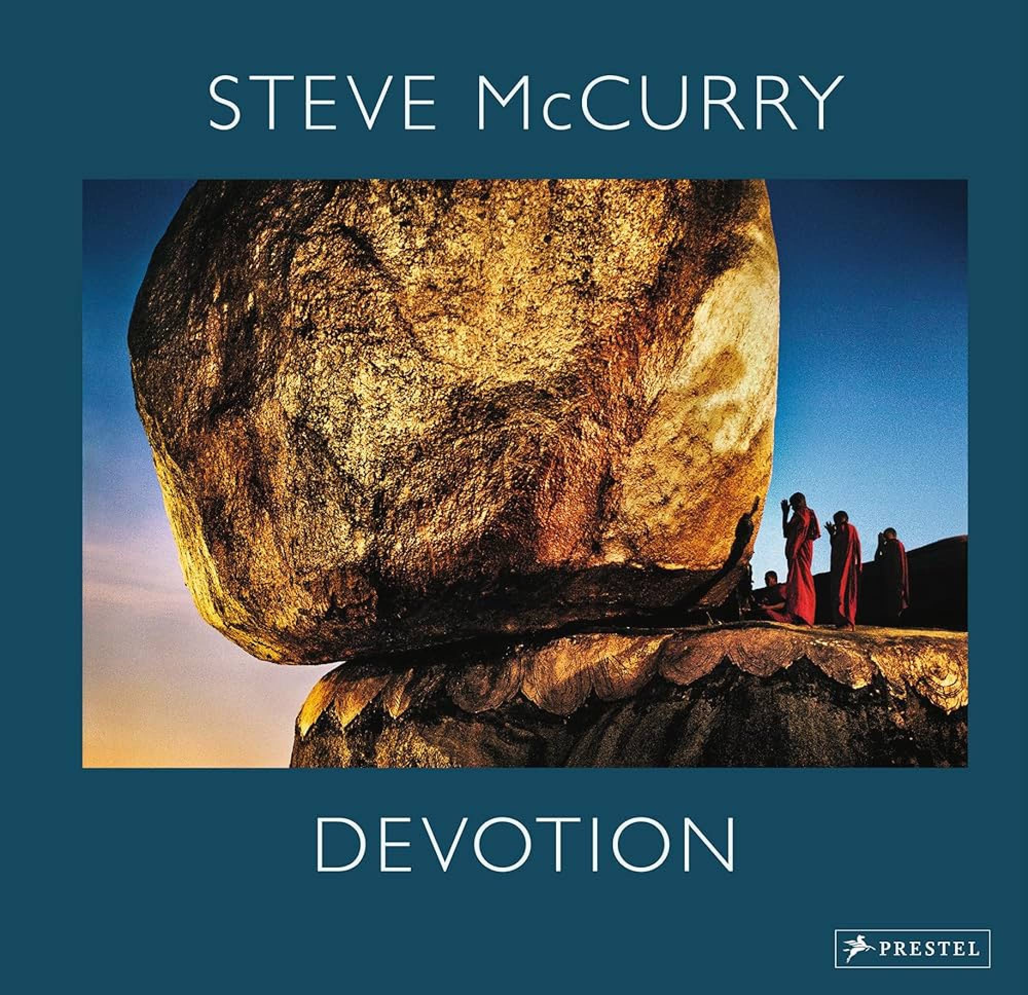 The cover of McCurry’s book, featuring a photograph of monks on a pilgrimage to the Golden Rock, in Myanmar. Photo: Steve McCurry