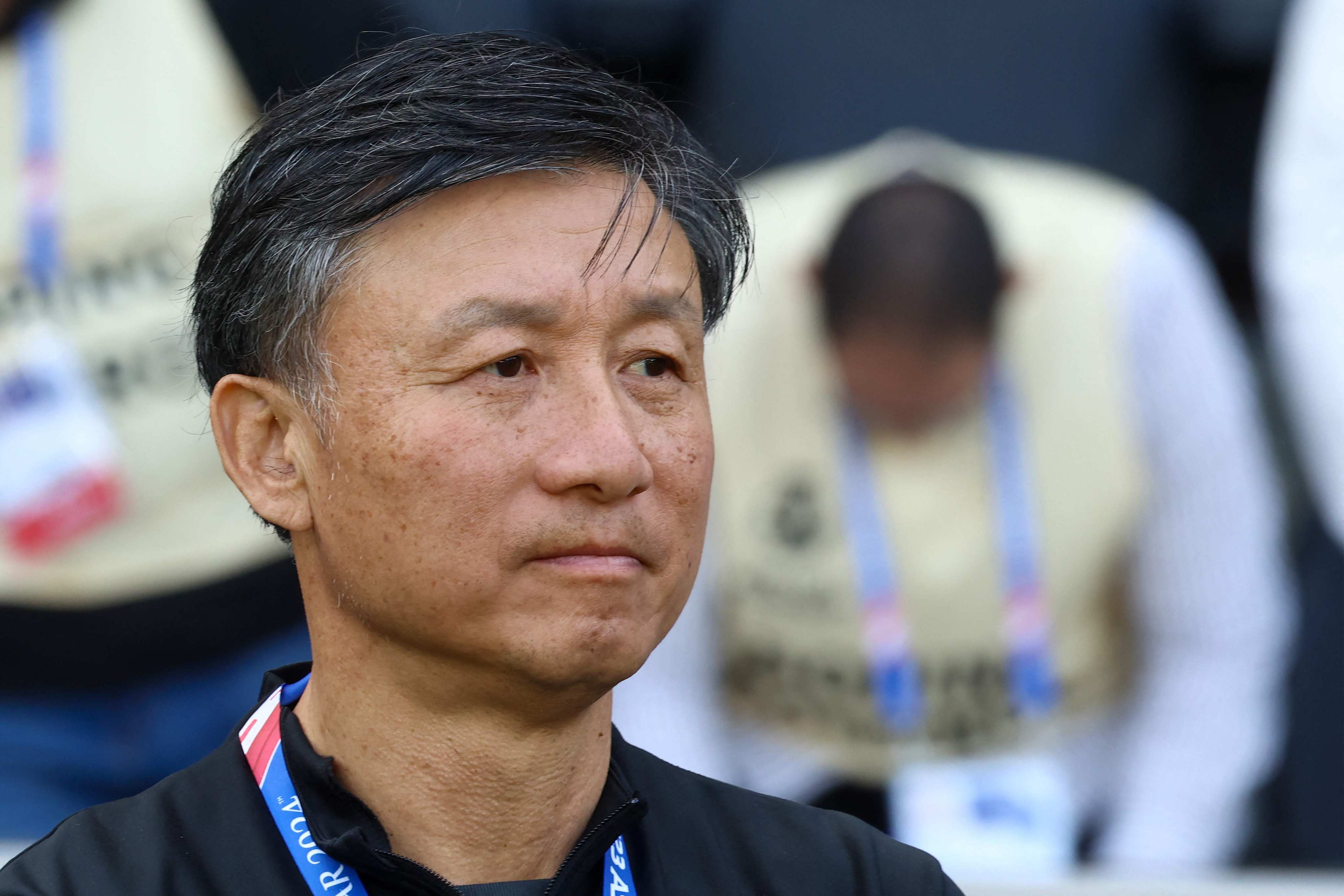 China’s head coach Cheng Yaodong looks on during his side’s U23 Asian Cup match against Japan. Photo: AFP