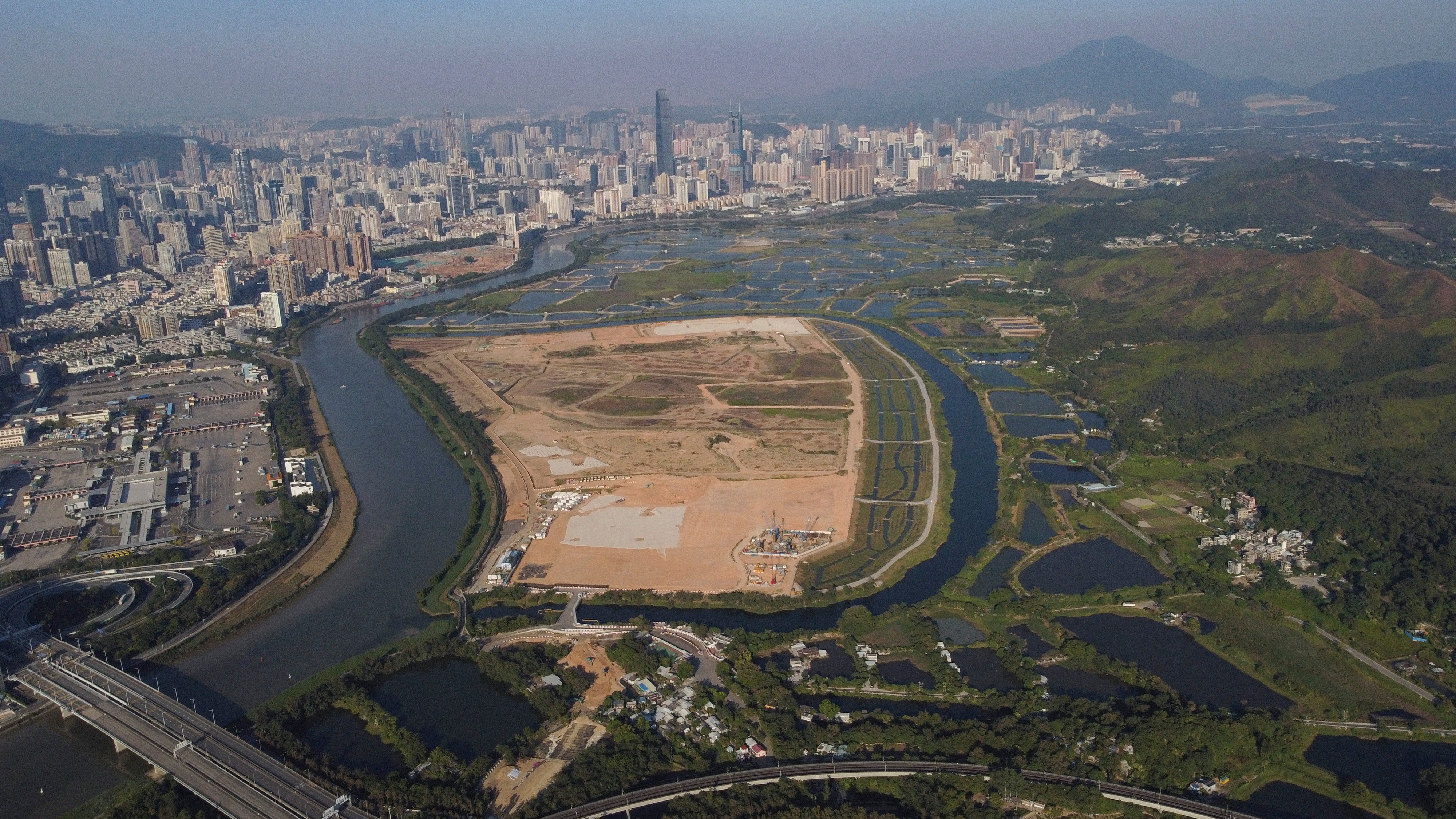 A general view of the Lok Ma Chau Loop in Hong Kong. Photo: SCMP/Martin Chan