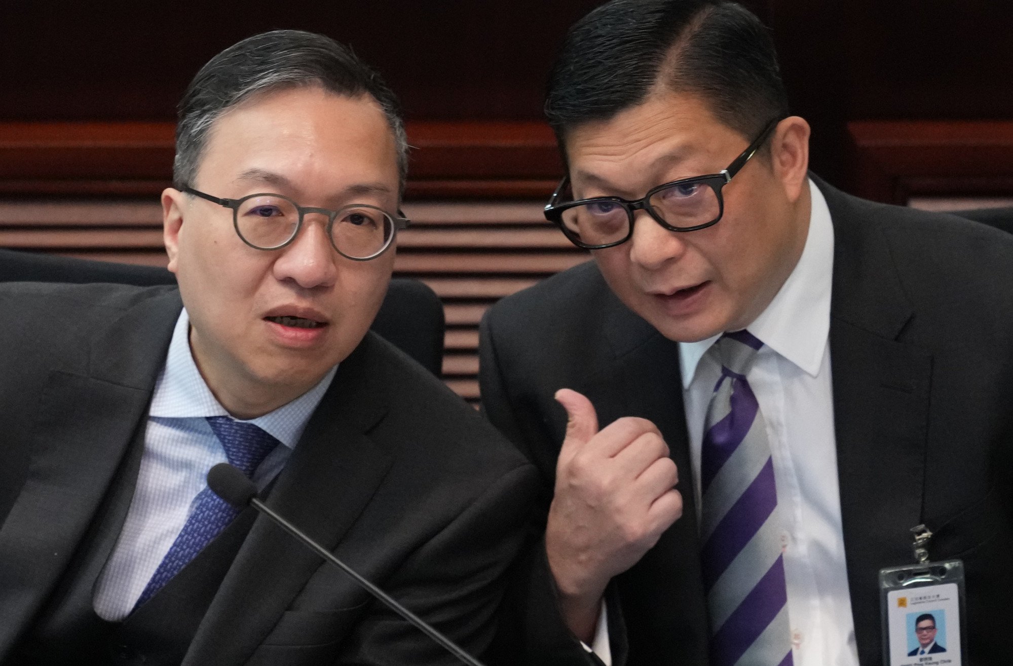 Secretary for Justice Paul Lam (left) and security chief Chris Tang took a hardline approach. Photo: Sam Tsang