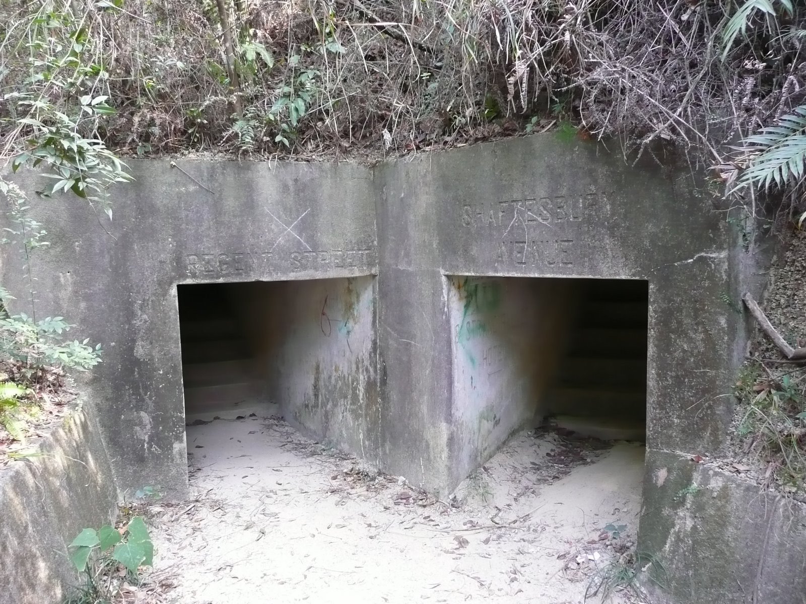 Tunnels labelled Regent Street and Shaftesbury Avenue, part of Shing Mun Redoubt, a second world war defensive line in Hong Kong’s New Territories. Ironically given the tunnels’ London landmark nicknames, it was Scottish troops who occupied them in 1941. Photo: Handout