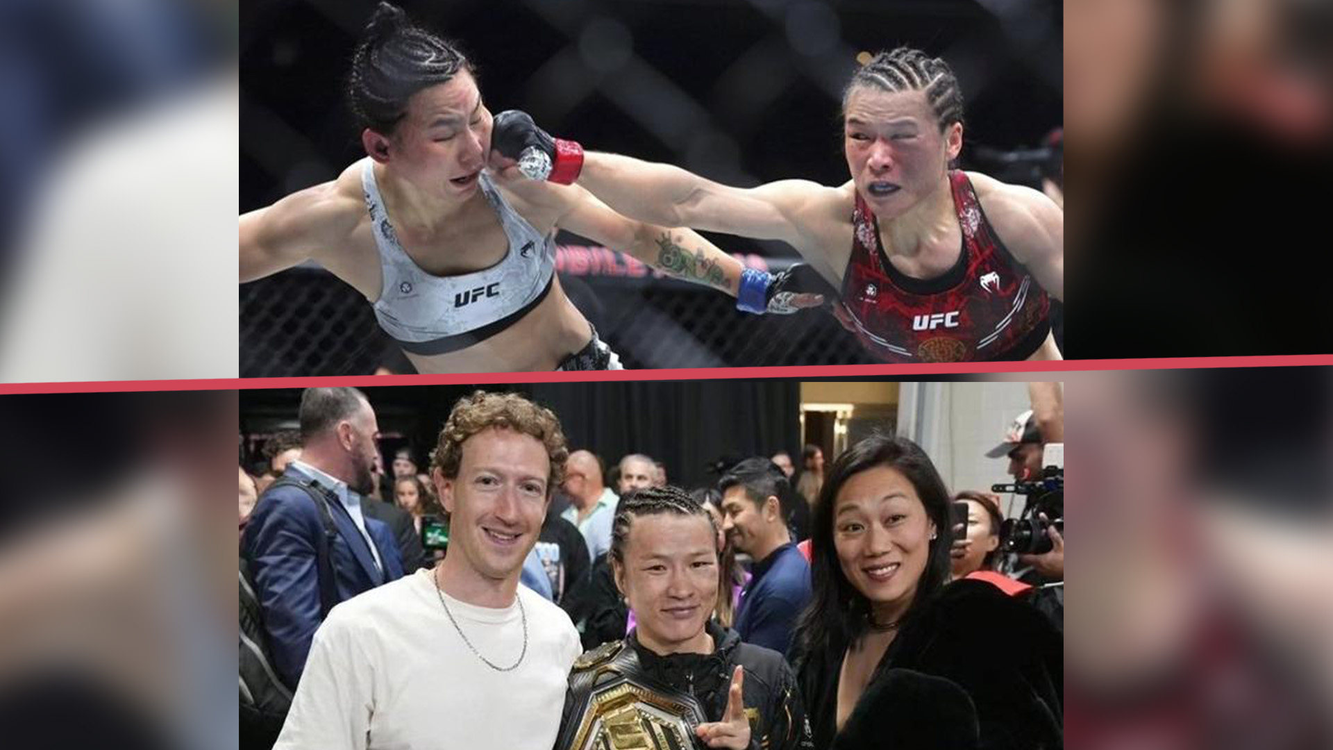 Zhang Weili, China’s first UFC champion and mixed martial arts icon lets nothing distract her before a fight, even her best known fans, Mark Zuckerberg and his wife Priscilla Chan. The Post profiles China’s champion. Photo: SCMP composite/Sina.com