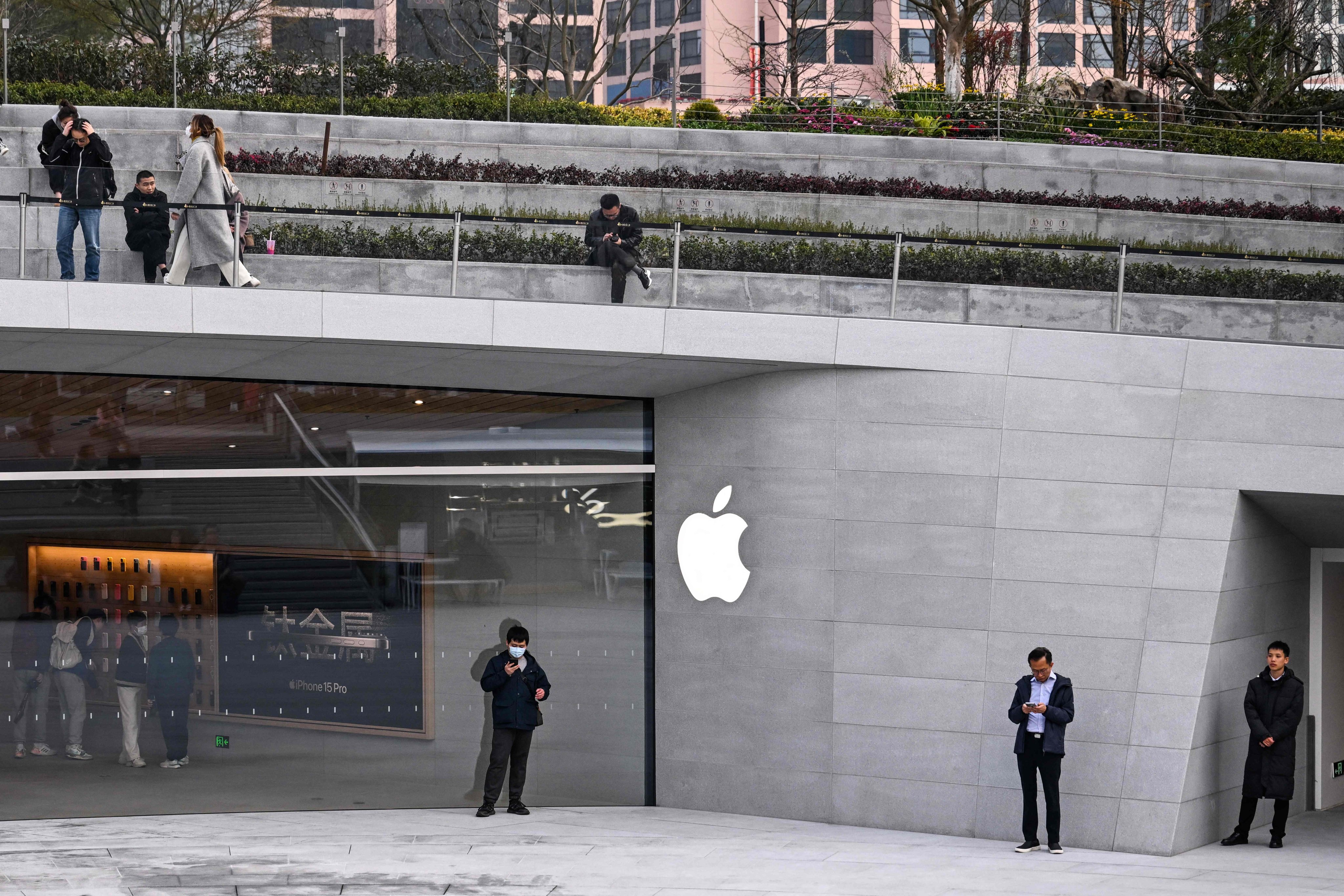 A recently-opened Apple Store in Shanghai. Photo: AFP