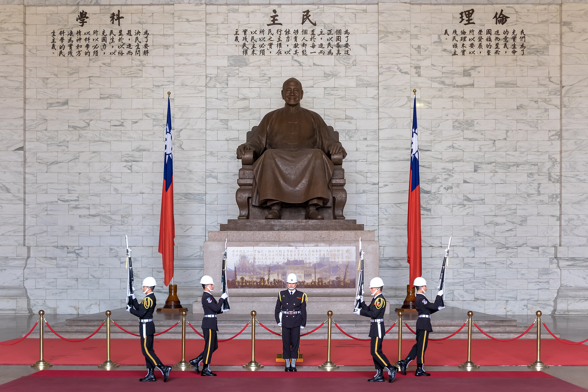 There are hundreds of statues of late president Chiang Kai-shek in public spaces across Taiwan. Photo: Shutterstock