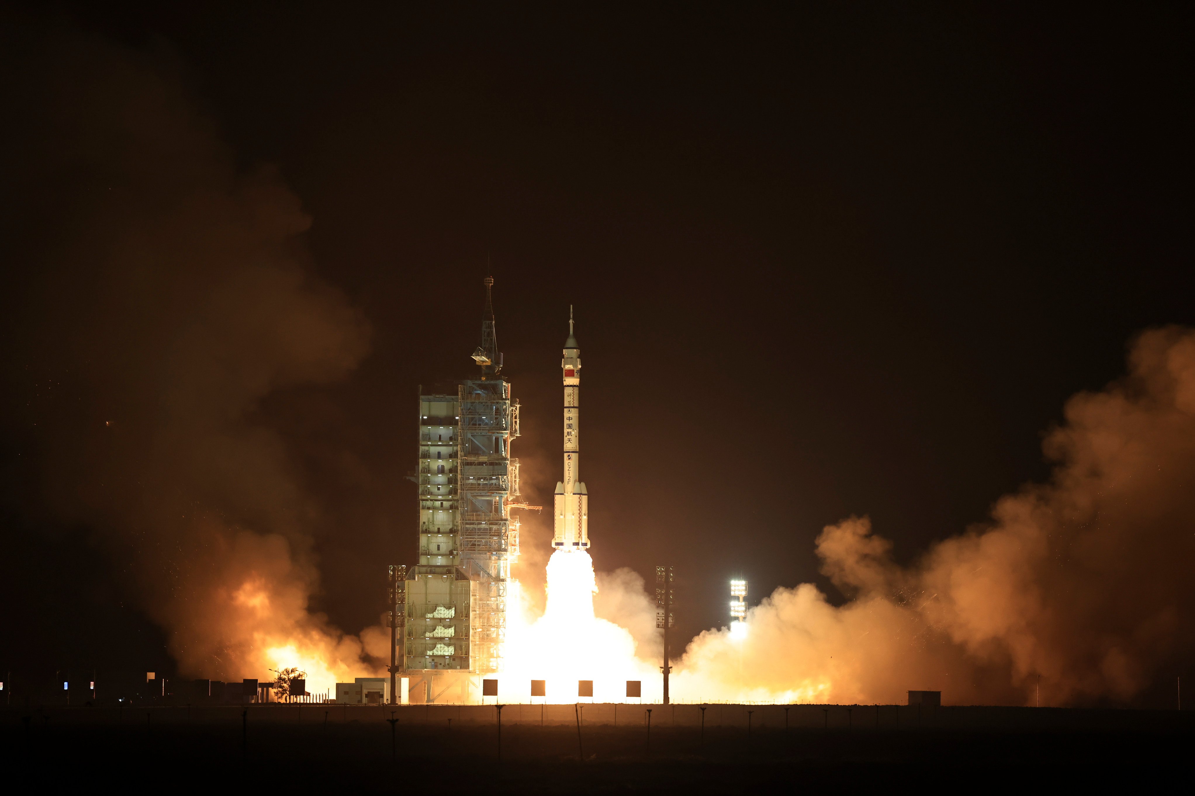 A Long March rocket carrying the Shenzhou-18 crew lifts off from the Jiuquan Satellite Launch Centre. Photo: Xinhua
