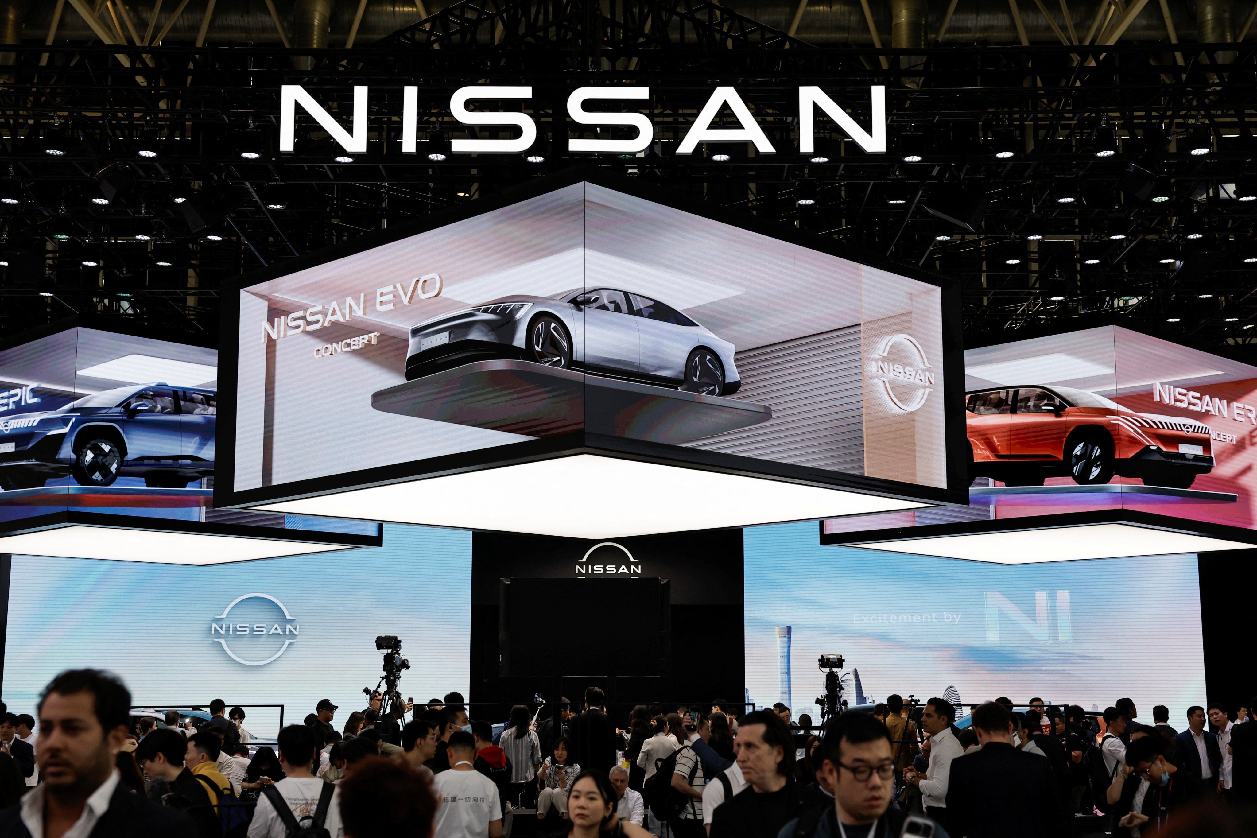The Nissan booth at Auto China 2024 
Show in Beijing on April 25, 2024. Photo Reuters