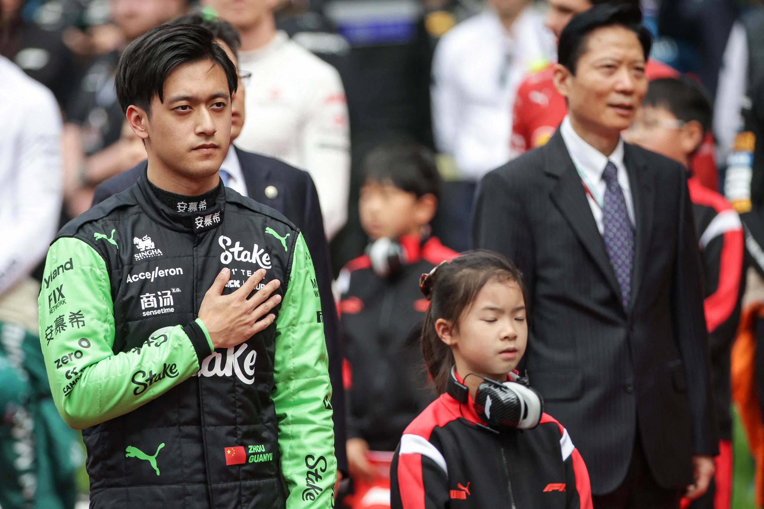 Zhou Guanyu prepares for the Formula One Chinese Grand Prix in Shanghai. Photo: AFP