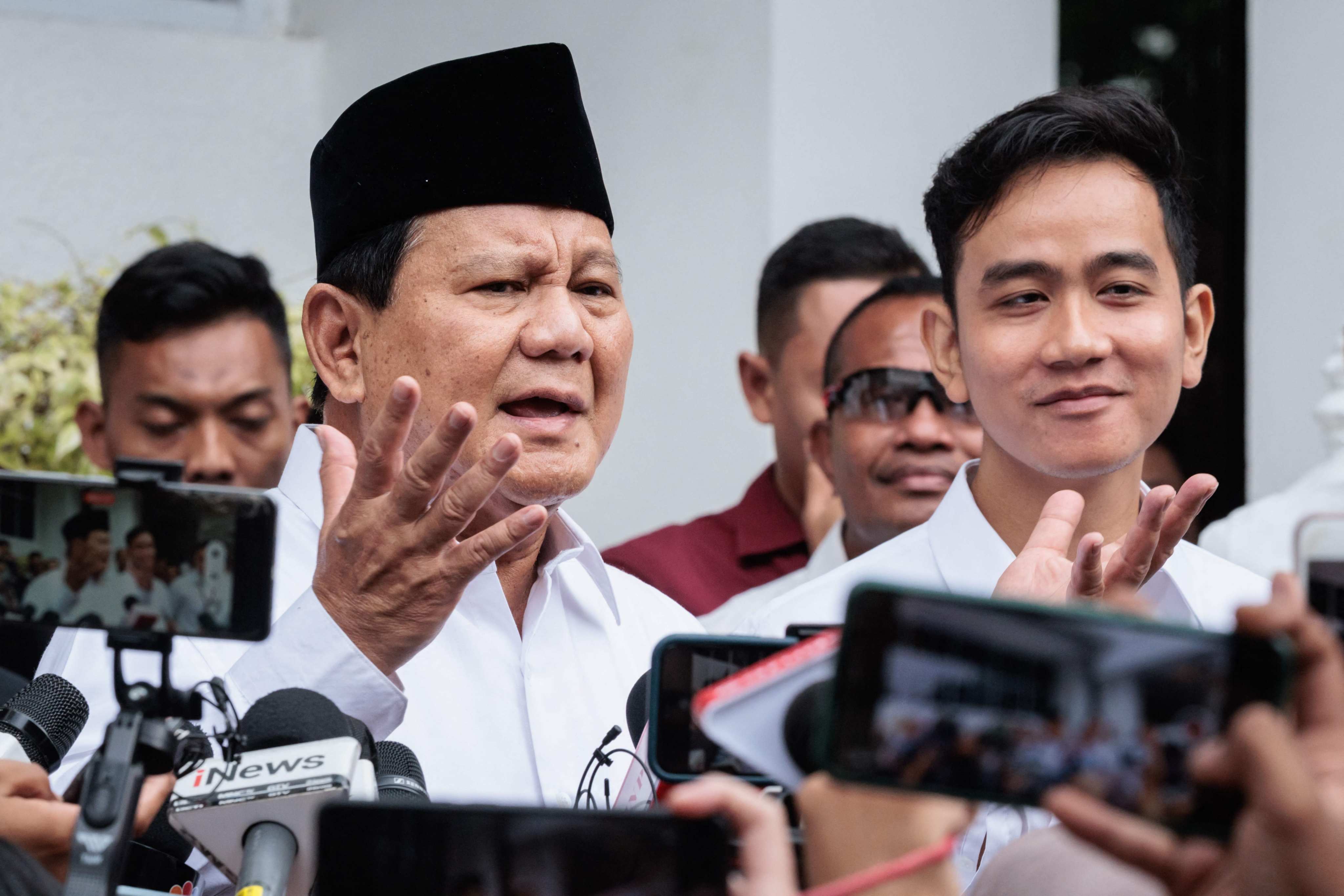 Indonesia’s President-elect Prabowo Subianto will be looking to persuade former political rivals to join his coalition government. Photo: AFP