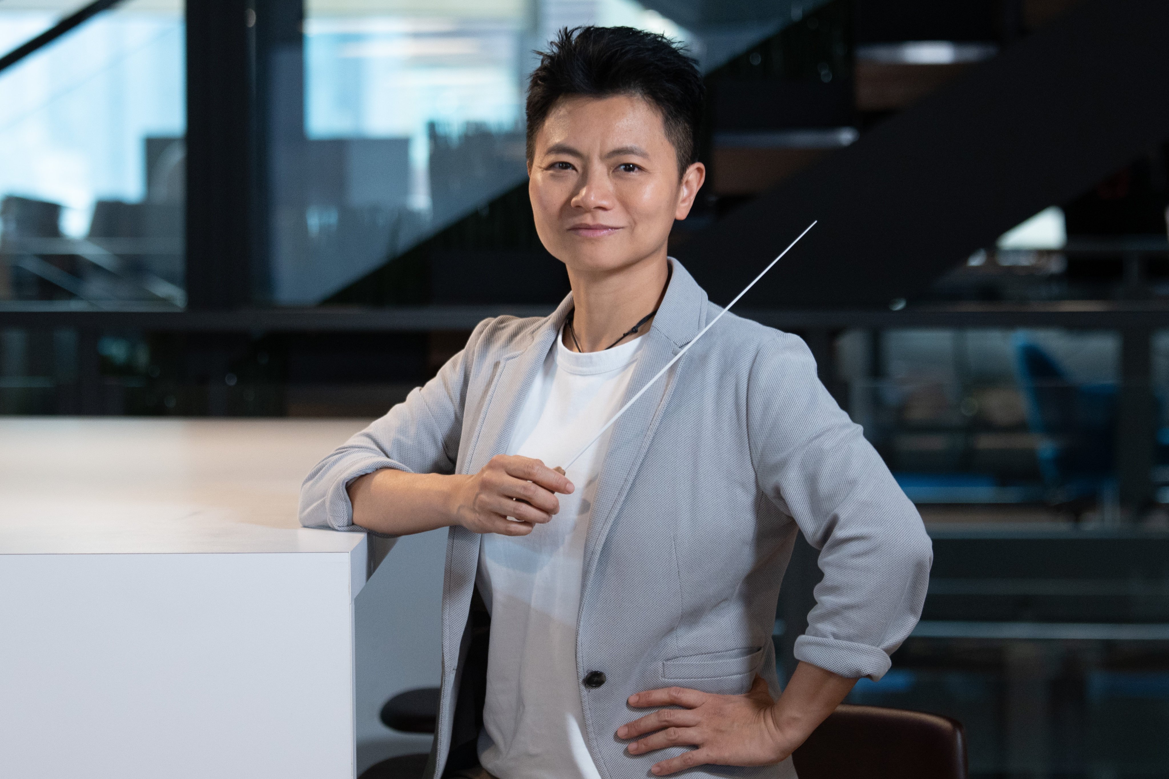 Edith Tam, a conductor, horn player and co-founder of Hong Kong ensemble Le Gai, is organising a two-day conducting masterclass that will be watched over by French conductor Philippe Fournier. Photo: Nathan Tsui