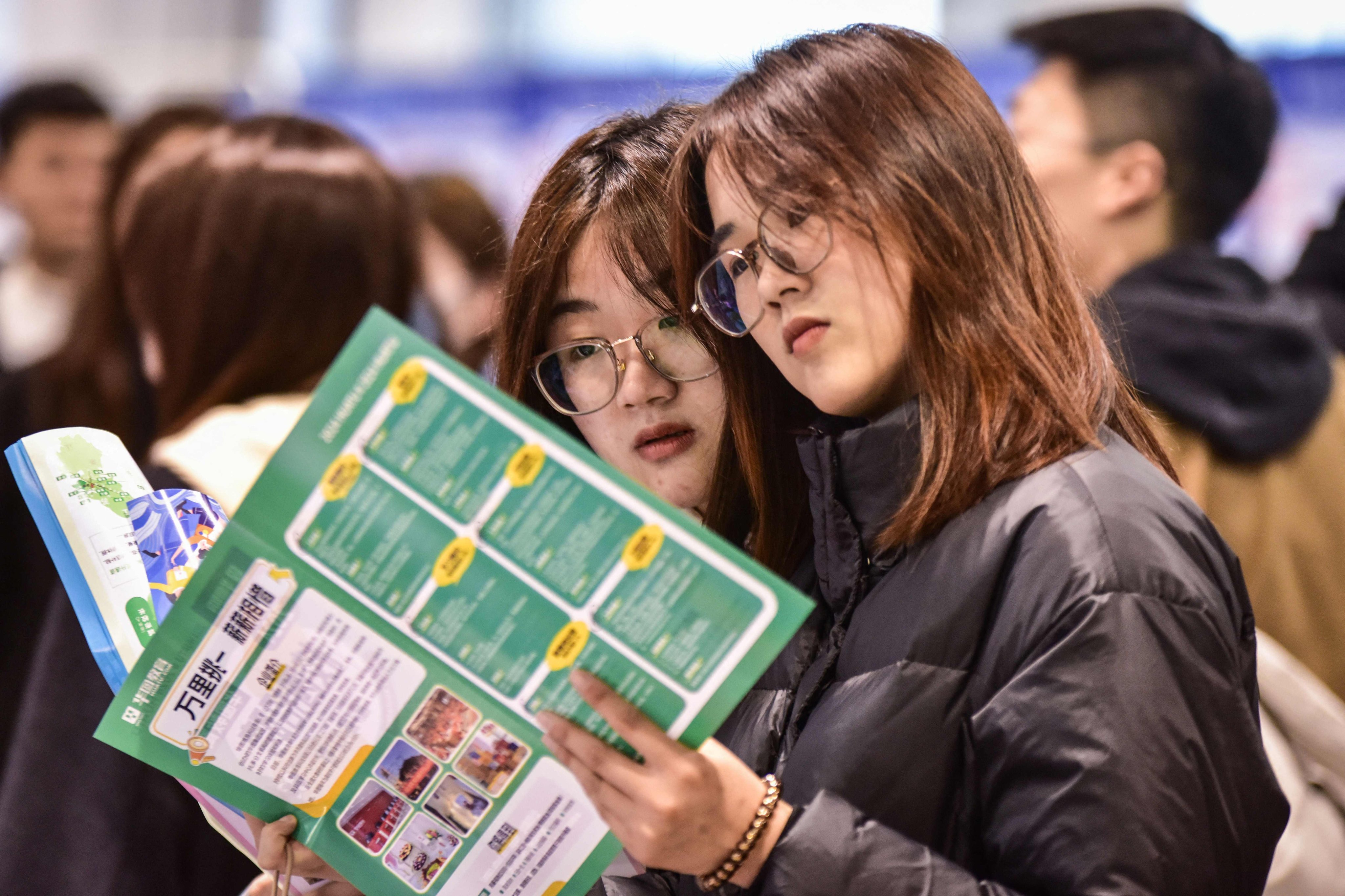 In March, the adjusted unemployment rate for the 16 to 24 age group in China remained at an elevated 15.3 per cent. Photo: AFP