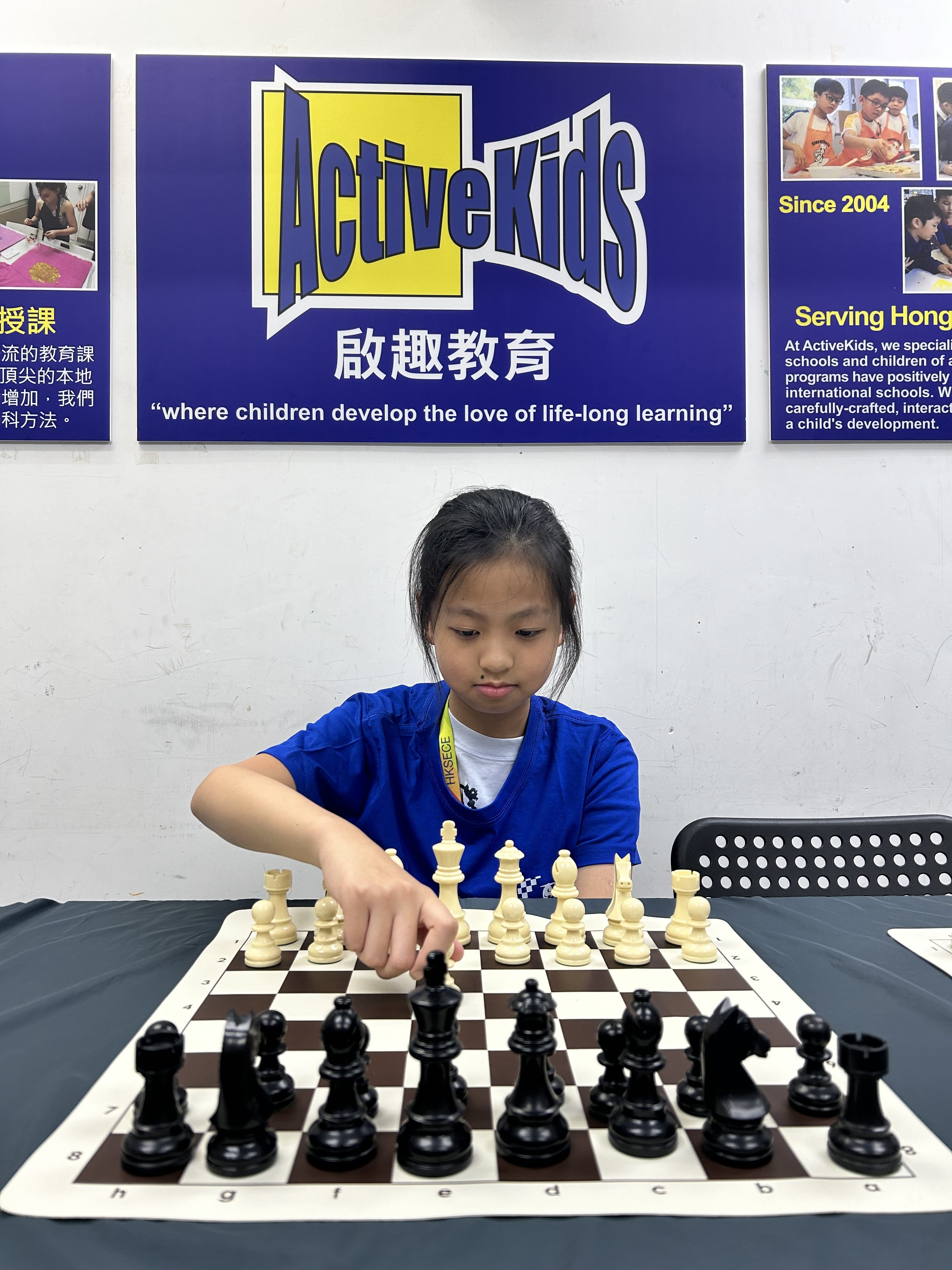 Chloe Lau, 11, was named the top female player in the secondary section at the recent ISF Academy Chess Open. Photo: Kathryn Giordano