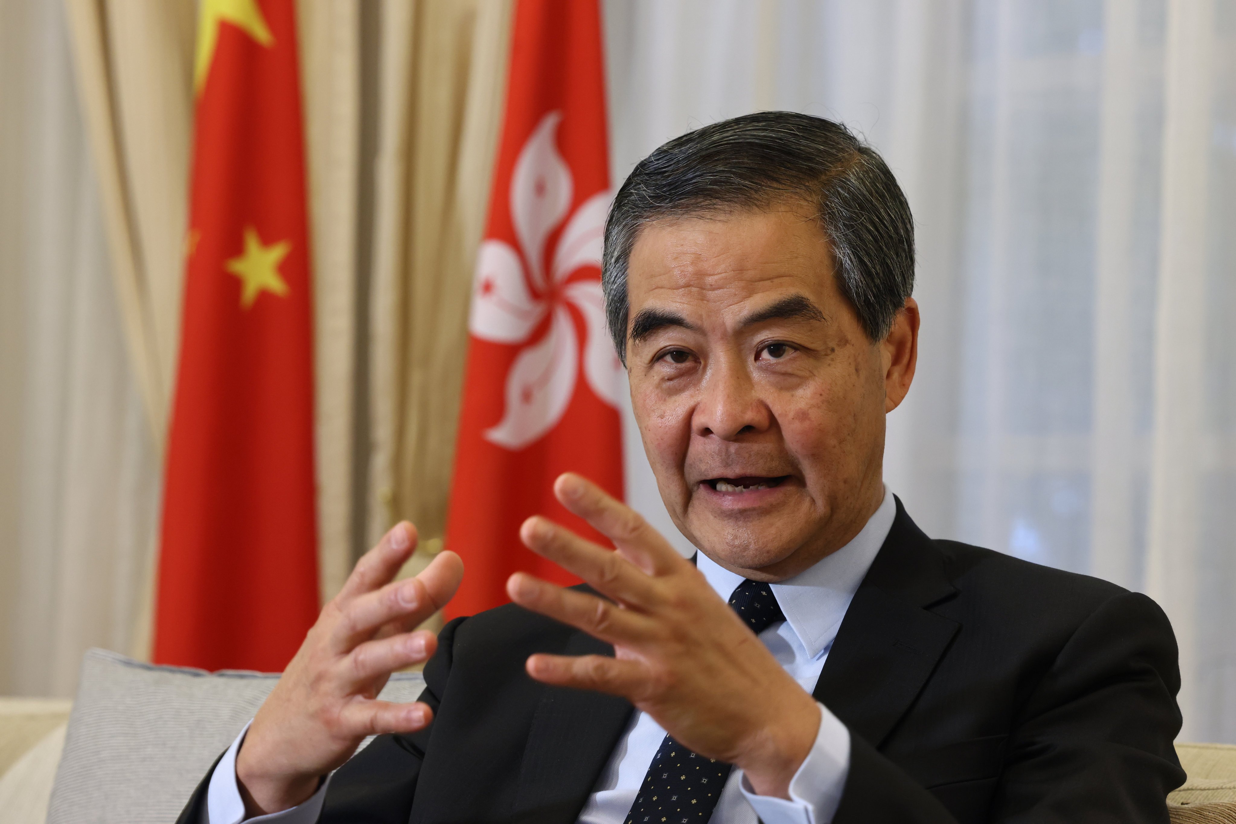 Former Hong Kong leader Leung Chun-ying says some sunset sectors should also be let go. Photo: Dickson Lee