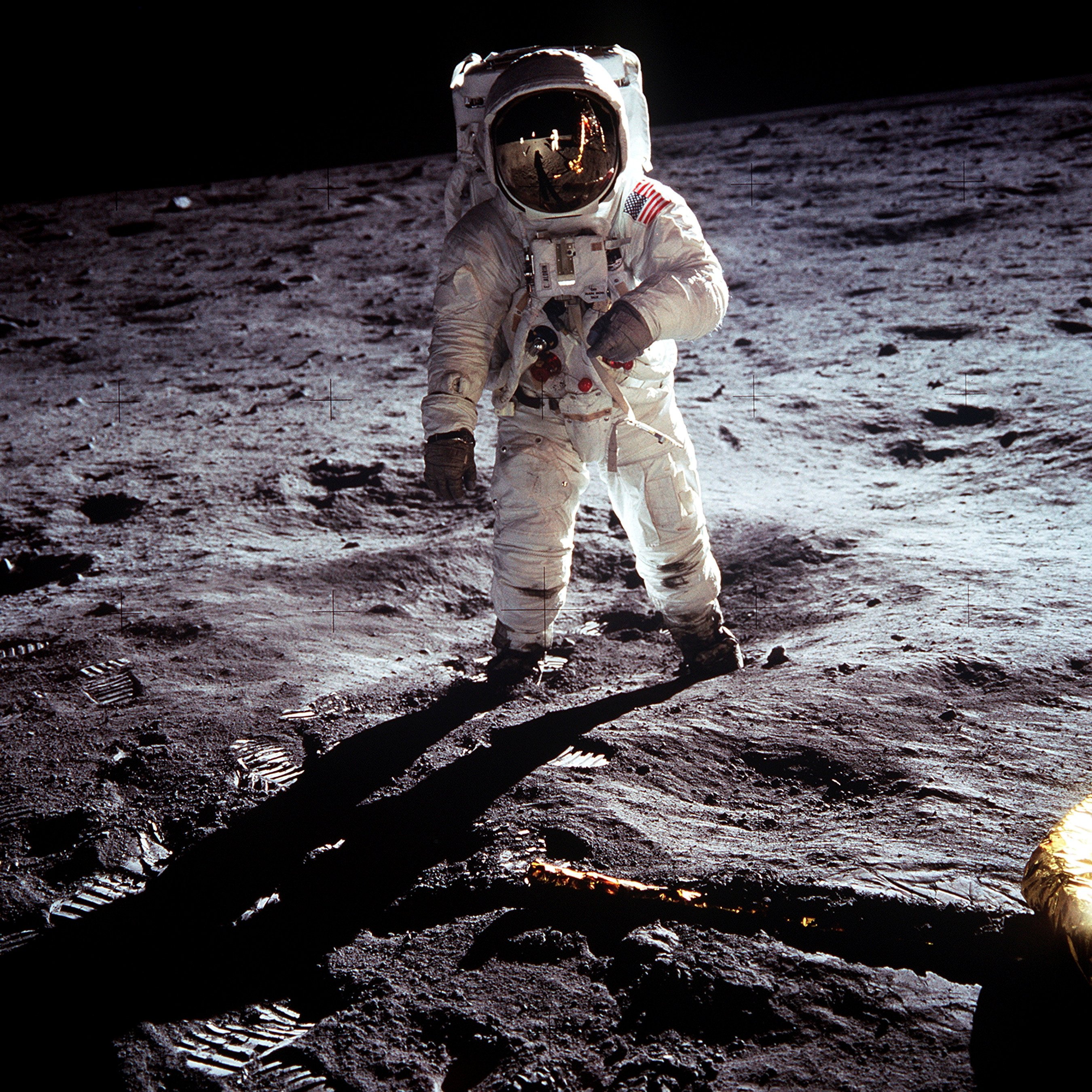 Apollo 11 US astronaut Buzz Aldrin standing on the moon on July 20, 1969. Photo: Reuters
