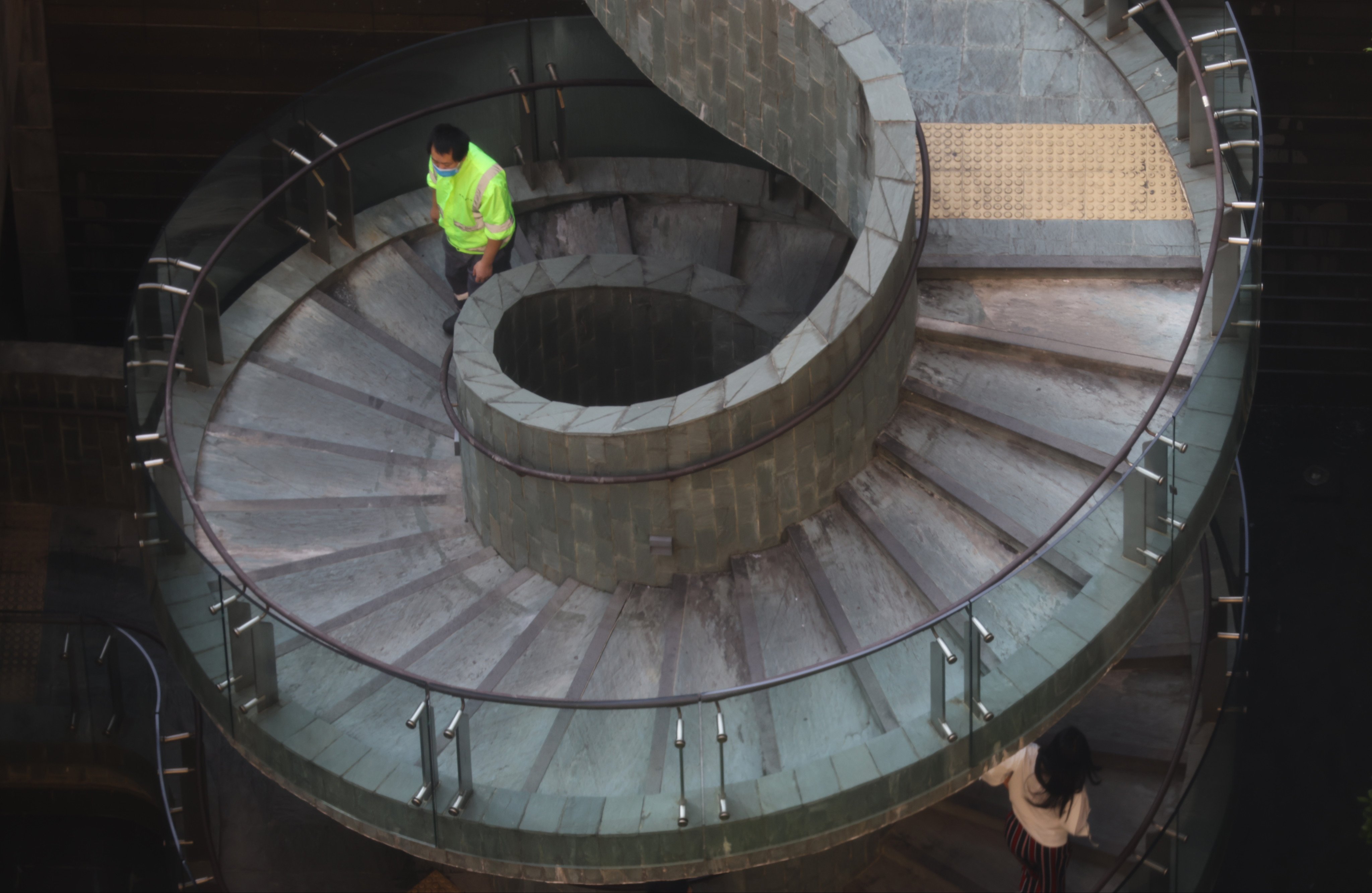 A spiral staircase at an urban park in Shantung Street, Mong Kok. Photo: Dickson Lee