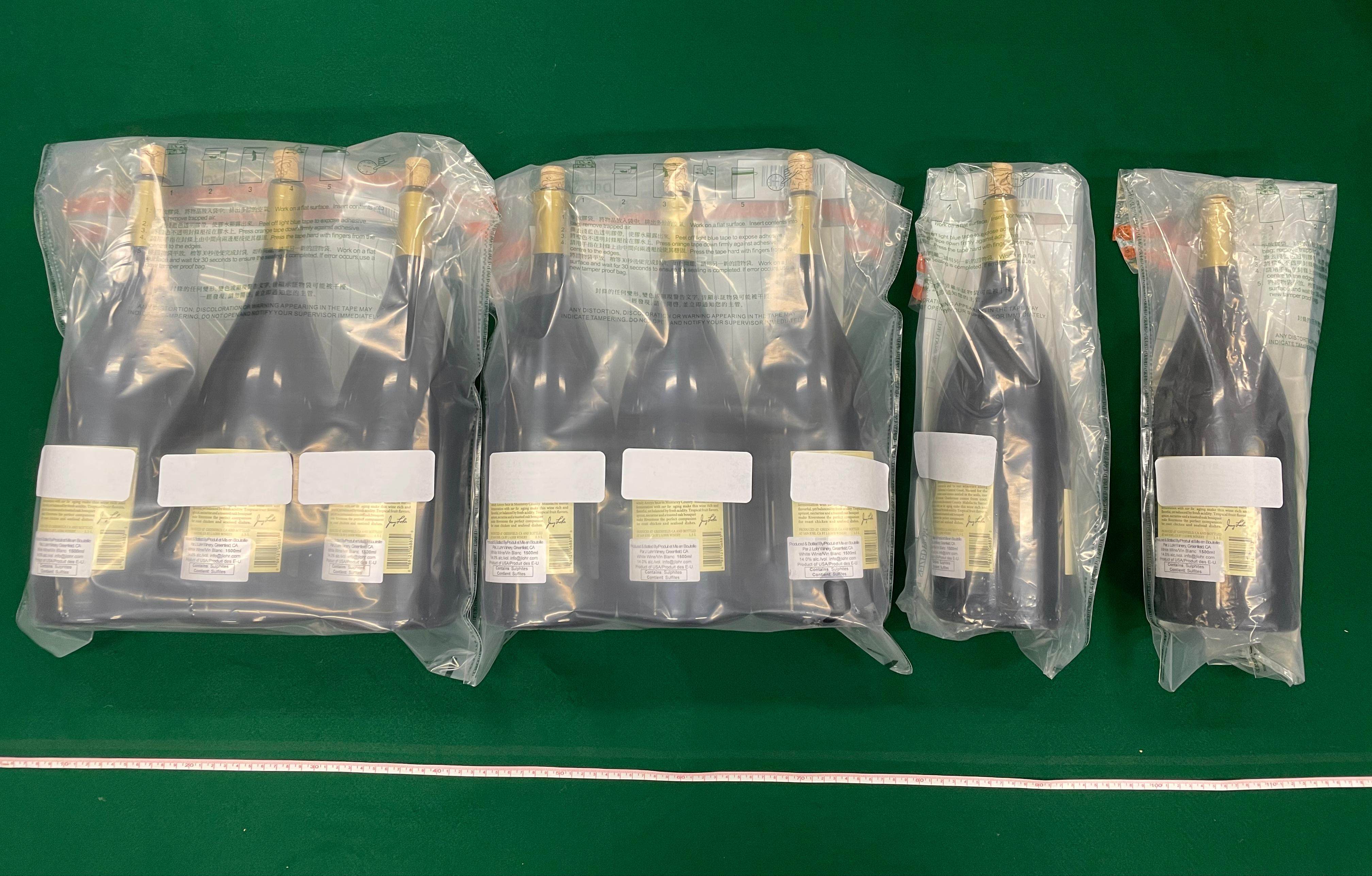 Customs seizes liquid cocaine worth HK$12 million. Photo: Handout