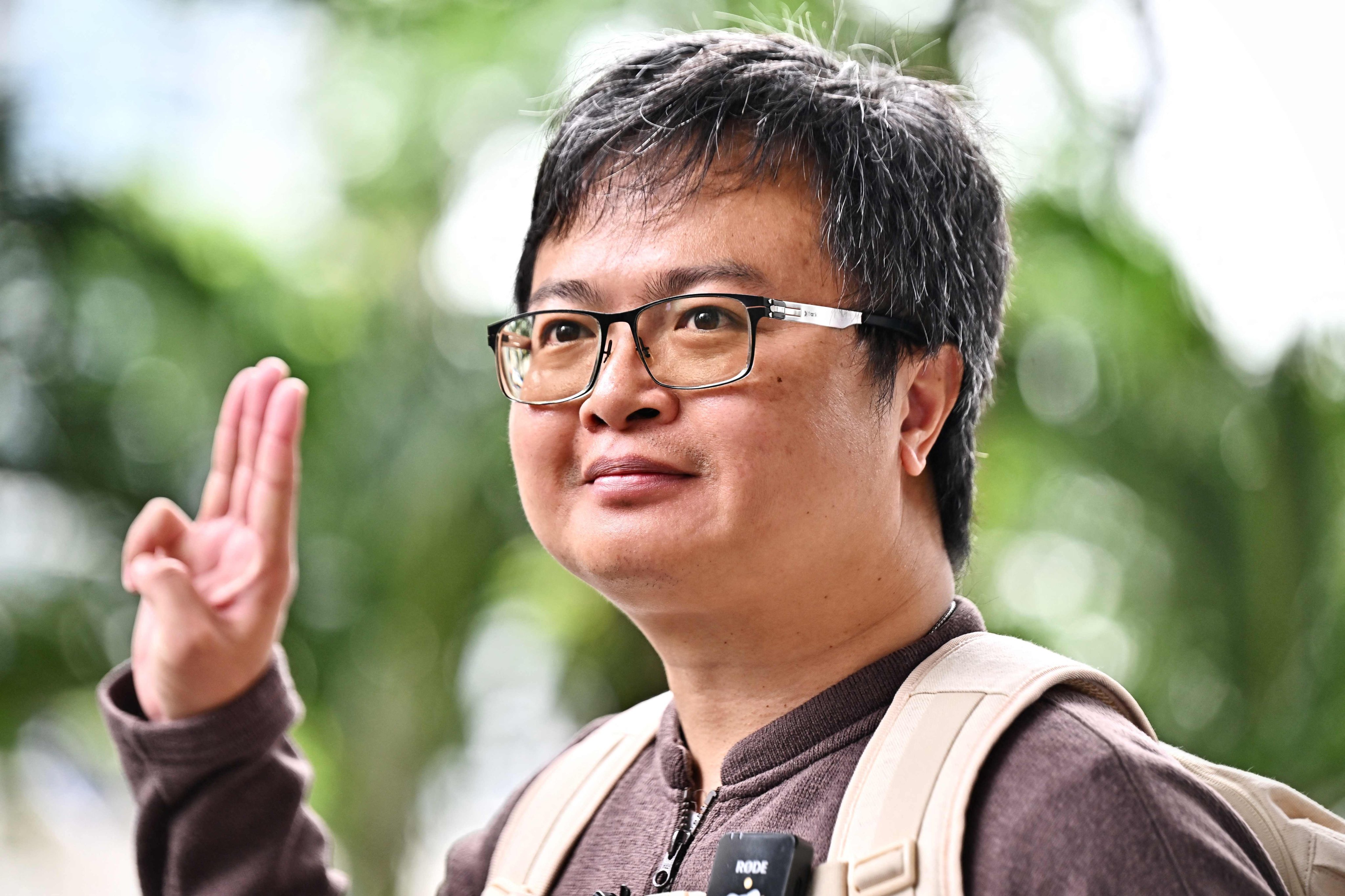 Thai lawyer and political activist Arnon Nampa in 2023. File photo: AFP