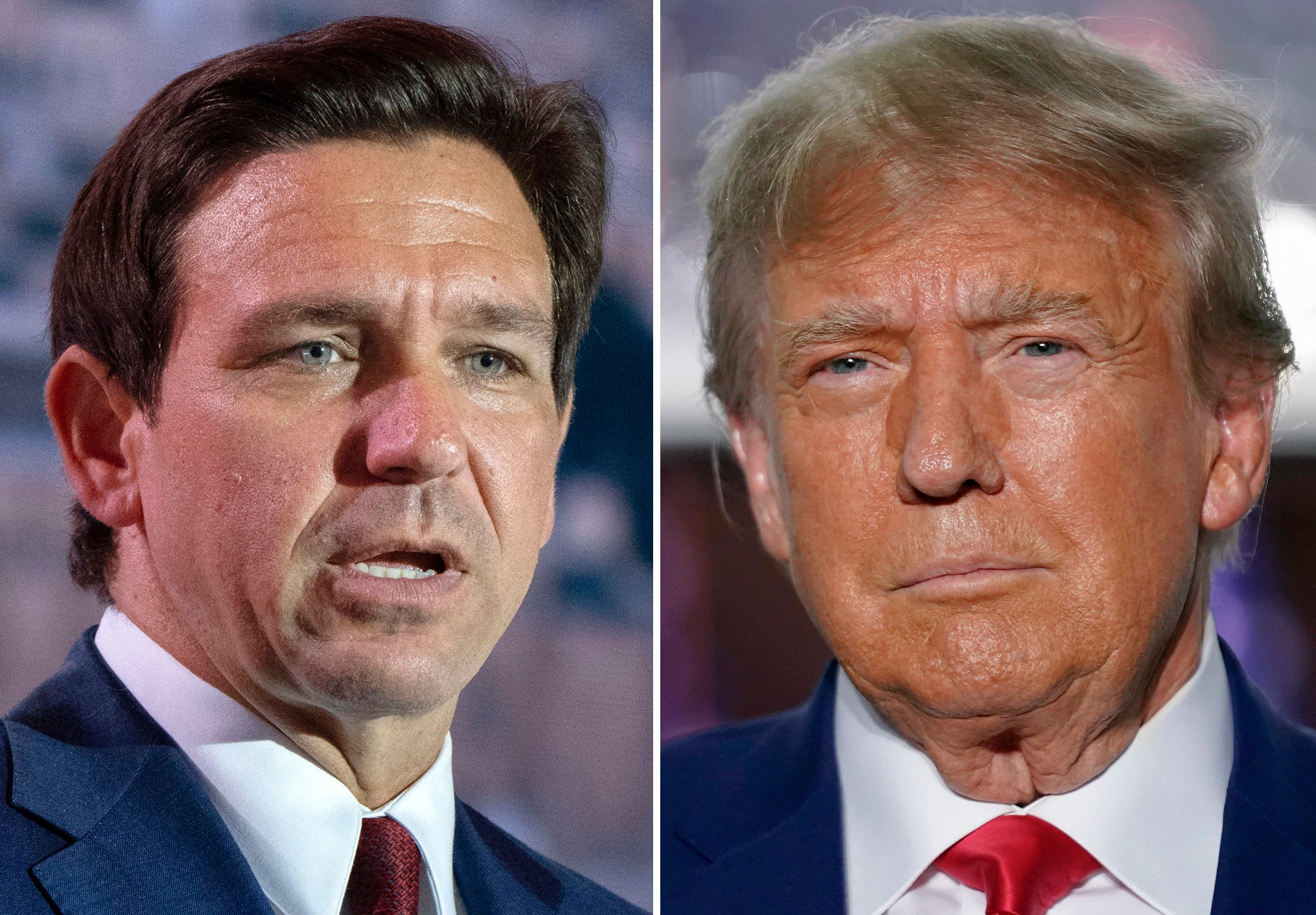 Donald Trump and Florida Governor Ron DeSantis met to discuss the possibility of tapping DeSantis’ donor network. Photo: AP