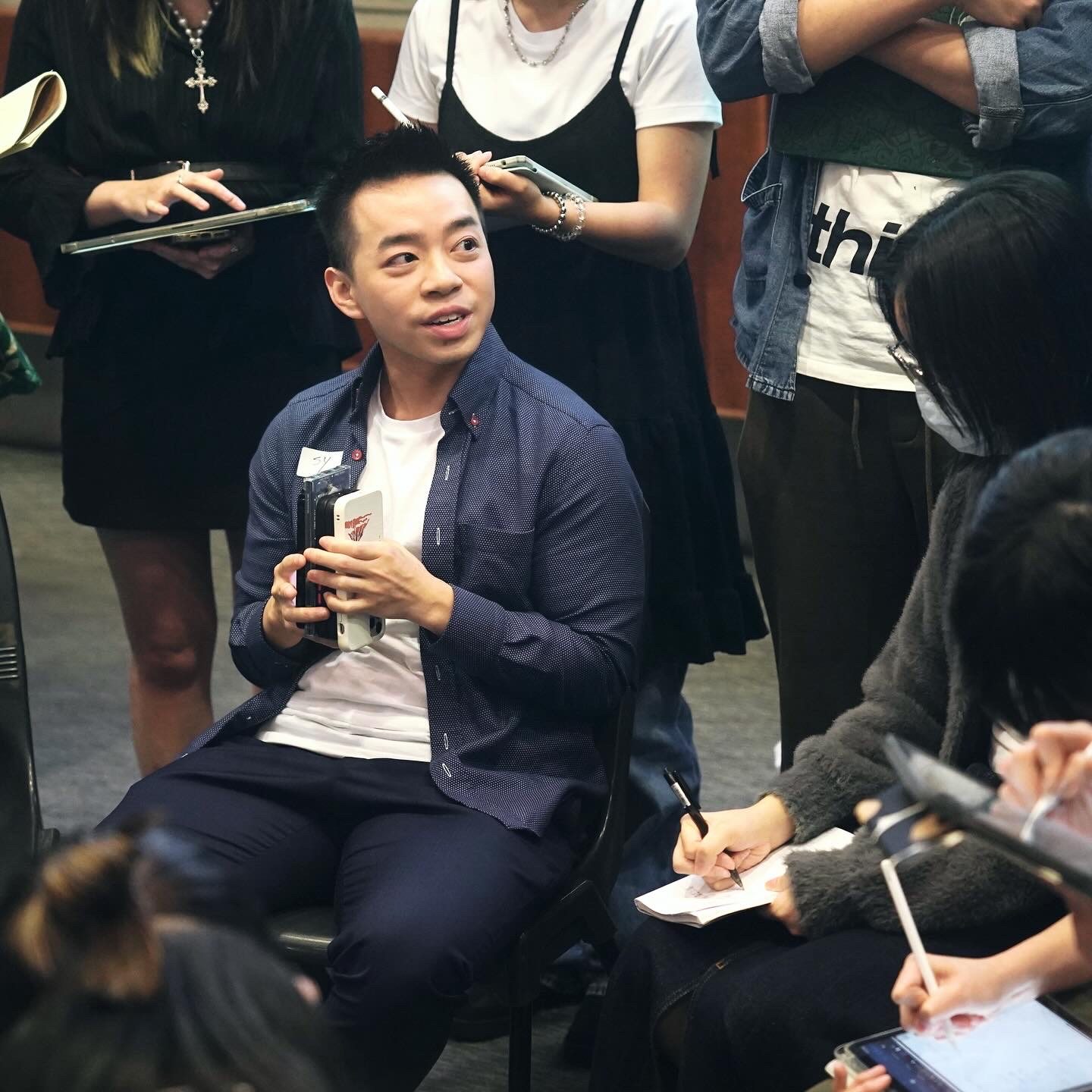 SY speaks at a Human Libraries event at Hong Kong Polytechnic University. The singer, who had gender-affirming surgery in Bangkok in 2020, explores his transgender journey through music, with his new song featuring lyrics sung before and after his gender transition. Photo: SY