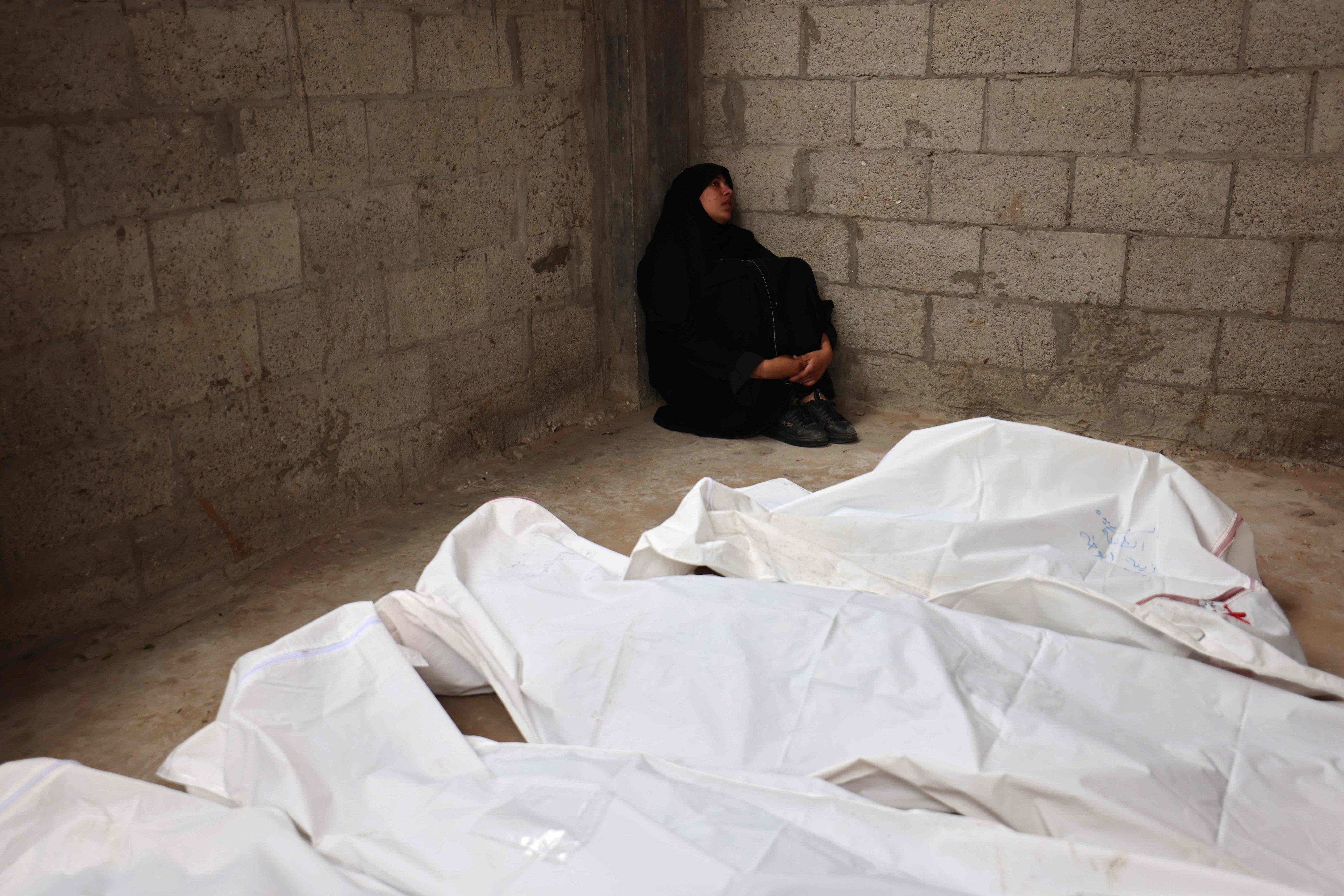A Palestinian mourns relatives killed in Israeli bombardment, at the al-Najjar hospital in Rafah in the southern Gaza Strip. Photo: AFP