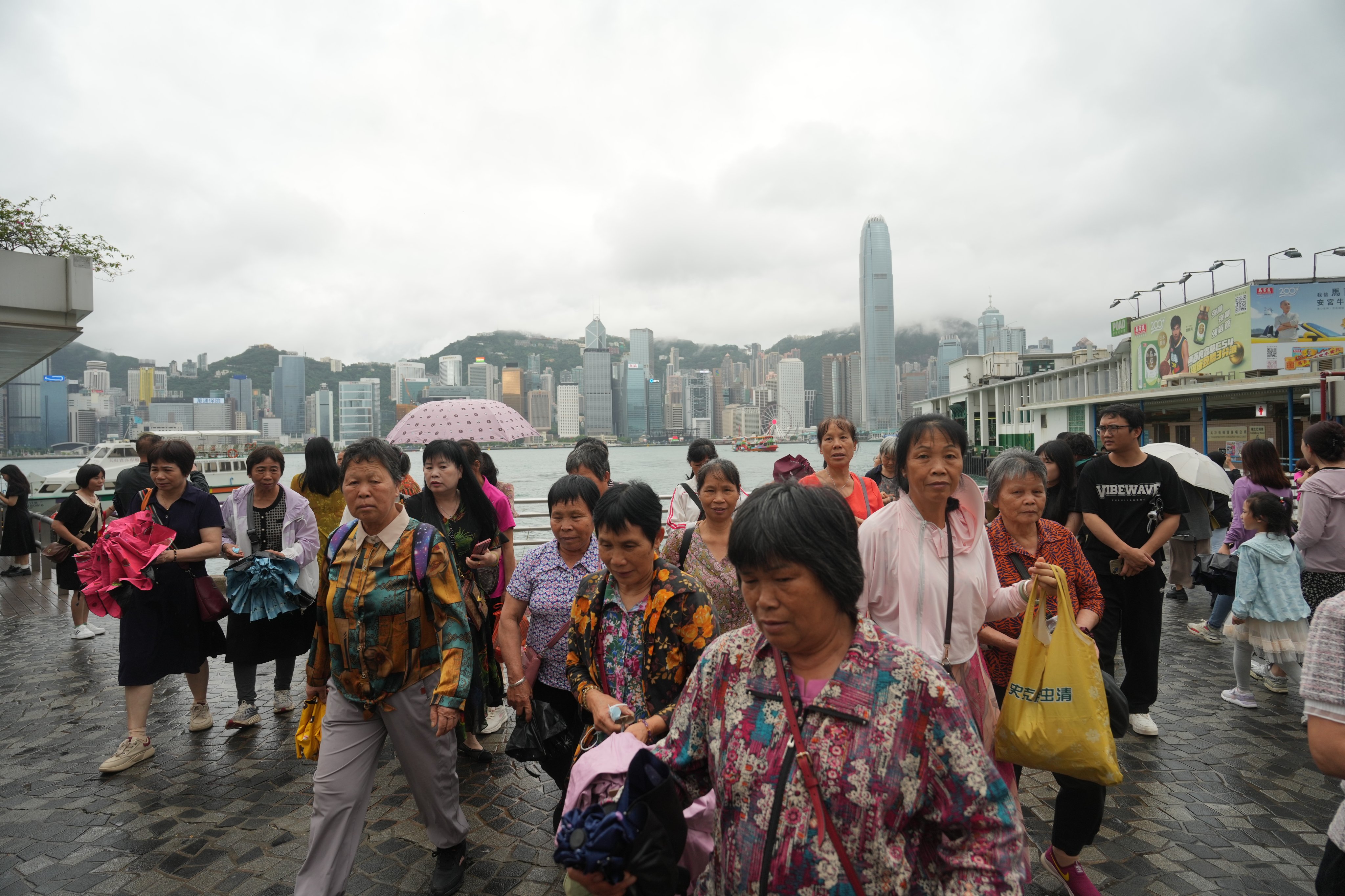 Mainland tourists visit in Tsim Sha Tsui. Photo: Sam Tsang
